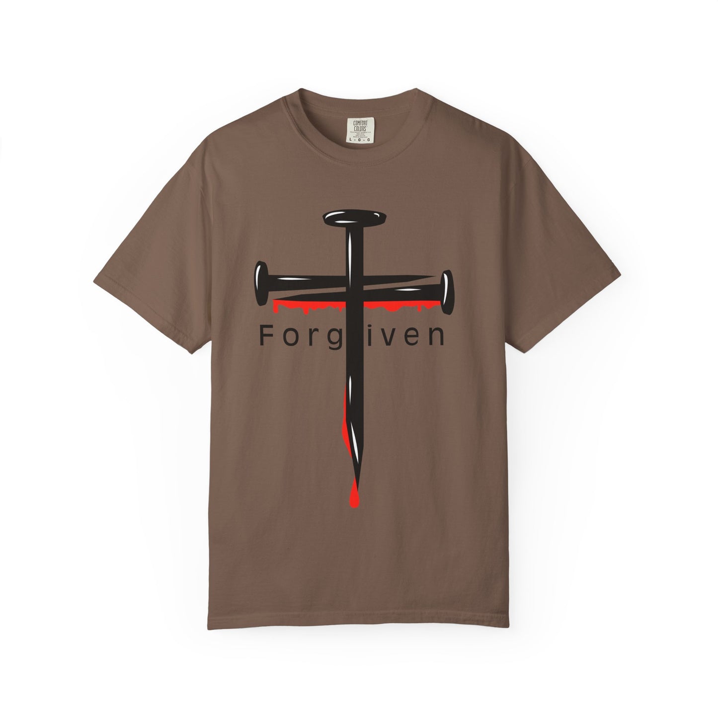 Unisex T-Shirt - Nails from the Cross FORGIVEN Design - Confort Colors T-Shirt