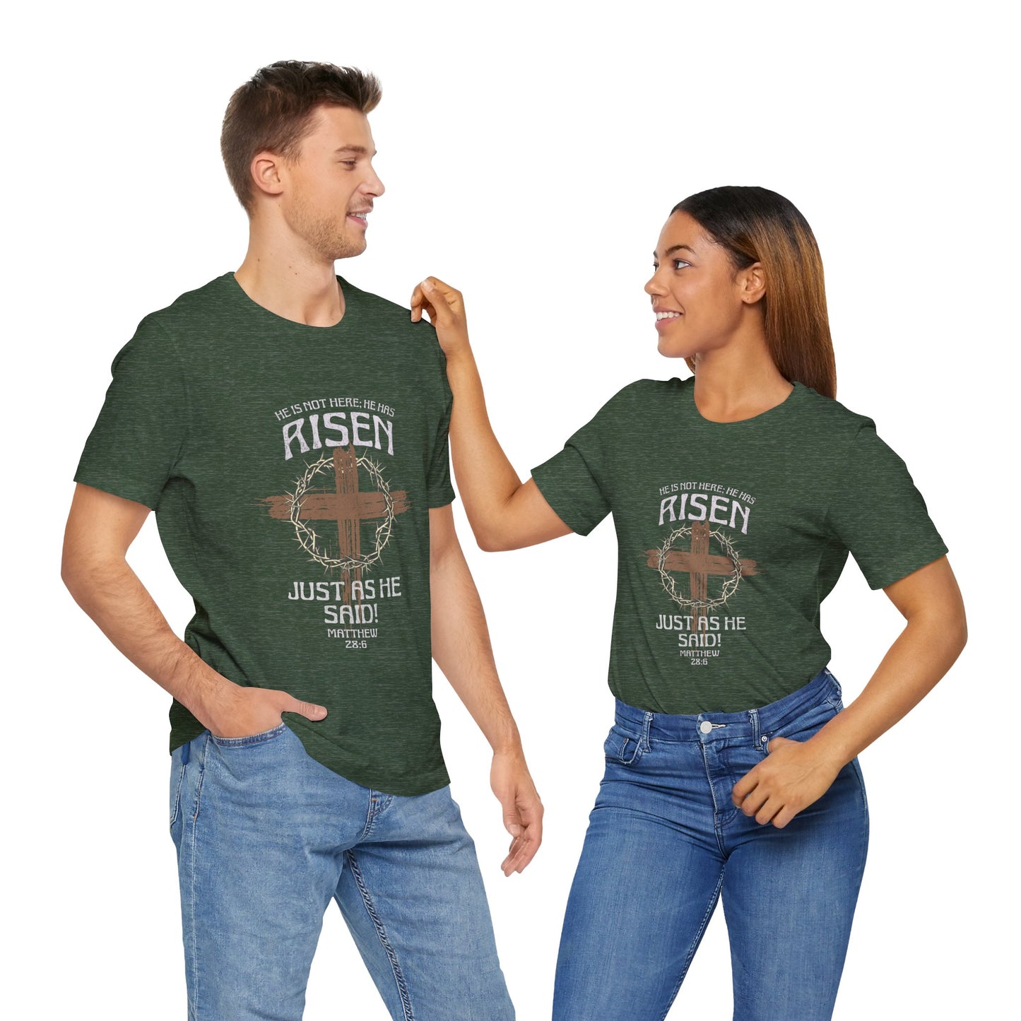 Christian Inspirational T-Shirt 'He Has Risen' Unisex Tee