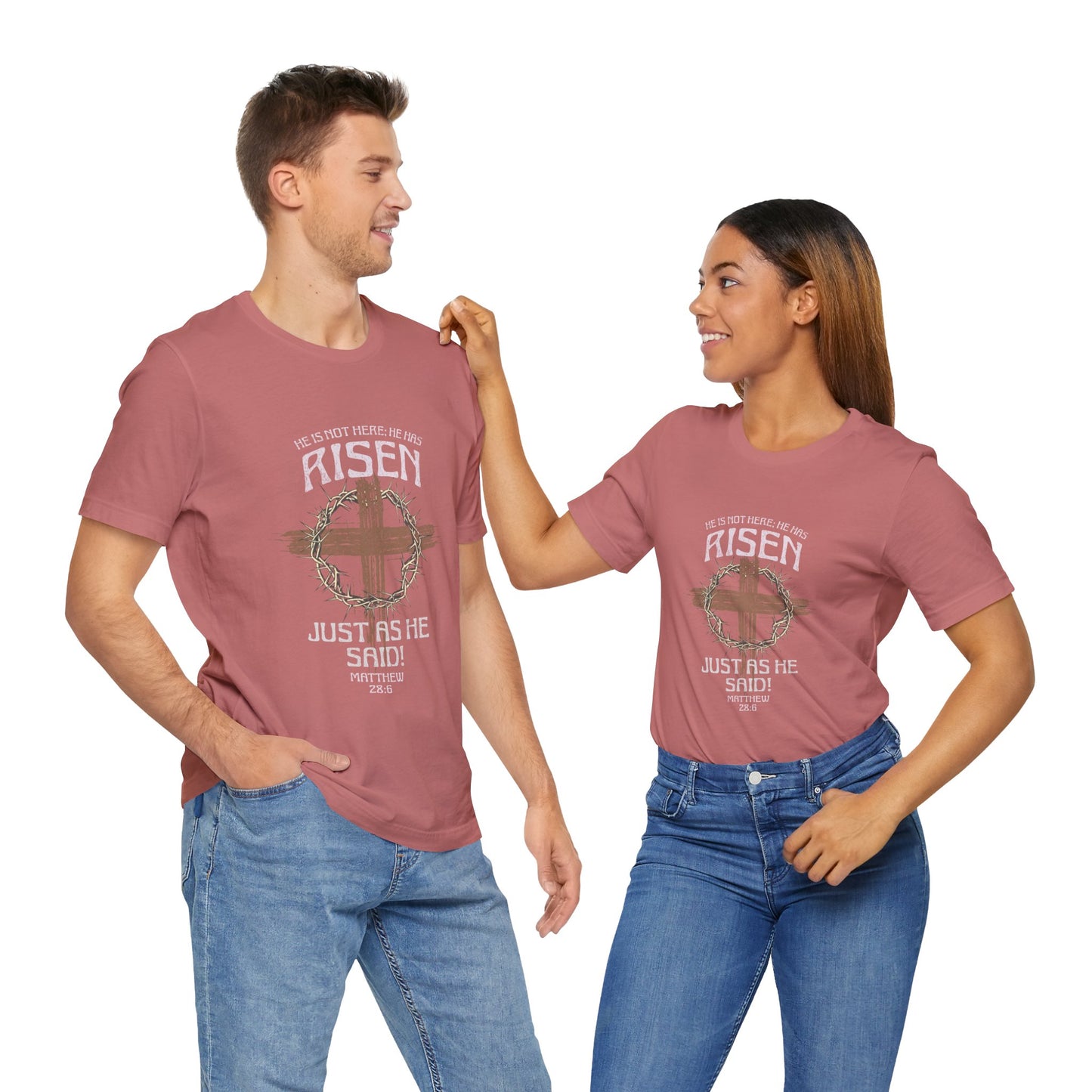 Christian Inspirational T-Shirt 'He Has Risen' Unisex Tee