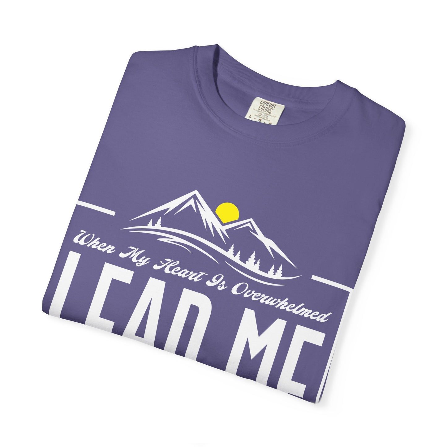 Comfort Colors T-Shirt: 'Lead Me to the Rock' Psalm 61:2 Inspirational Tee