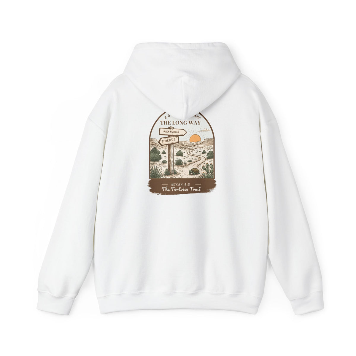 The Long Way Hoodie – Micah 6:8 Christian Hiking Sweatshirt, Unisex