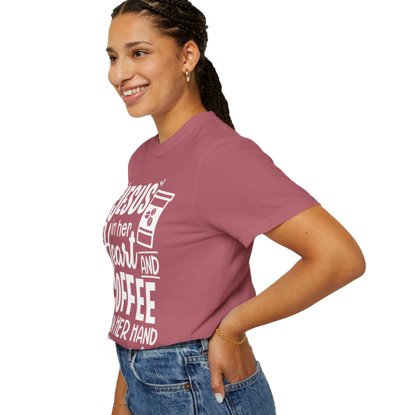 Christian Graphic T-Shirt - Unstoppable Jesus and Coffee Tee