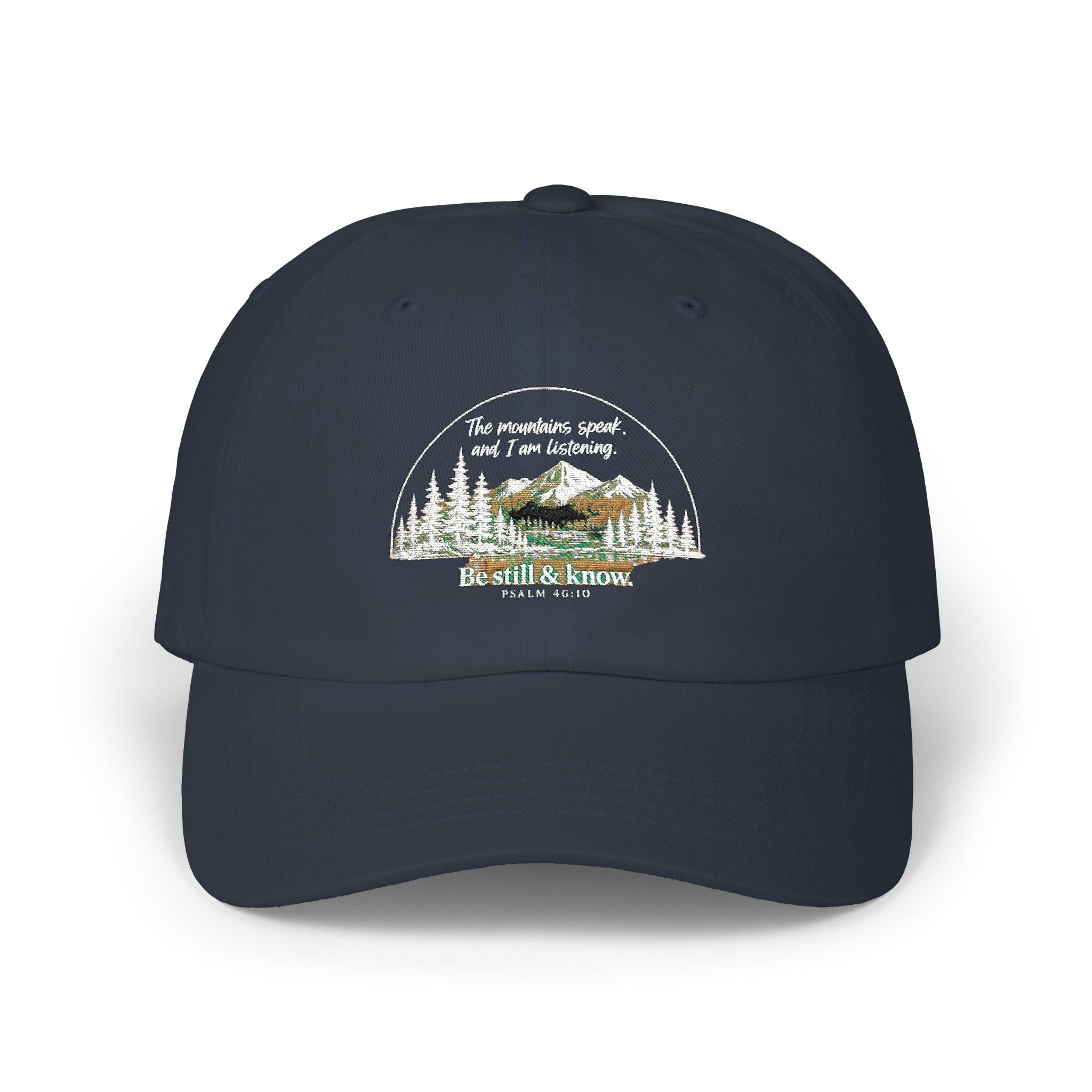 Classic Dad Cap - 'Be Still & Know' Mountain Camping Hat