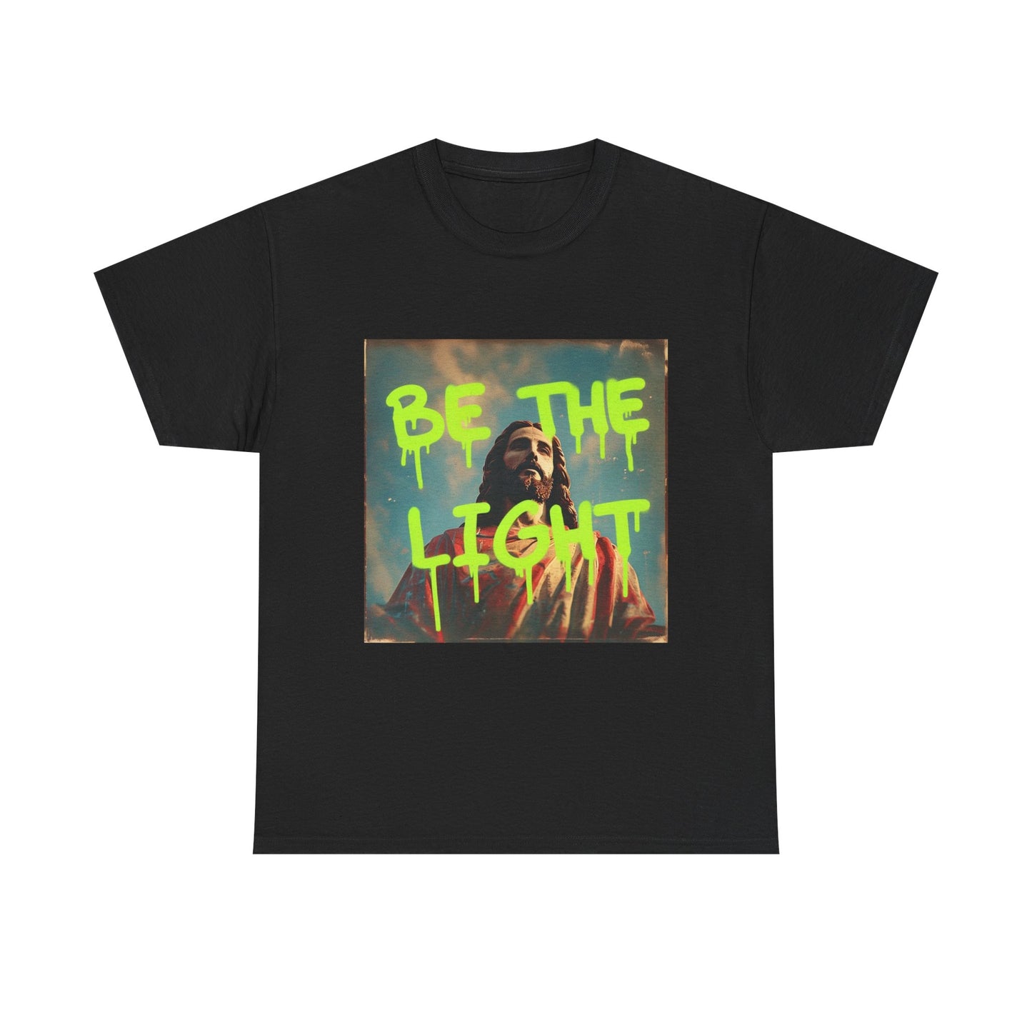 Inspirational Unisex Heavy Cotton Tee - 'Be the Light' Matthew 5:14 Gildan 5000, Inspirational T-shirt, Christian Outfit, Faith Tee, Religious Clothing, Bible Verse Gifts