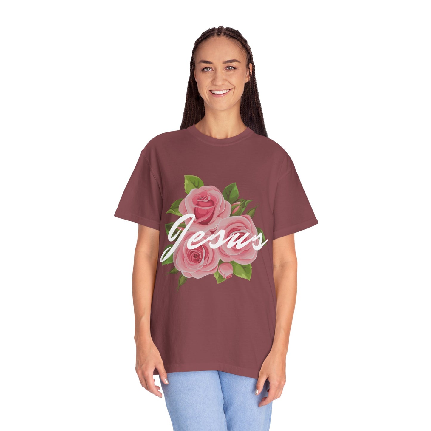 Jesus Floral T-shirt, Vintage Shirt, Christian Apparel, Flower Graphic Tee, Faith-based Gift, Unisex Fashion