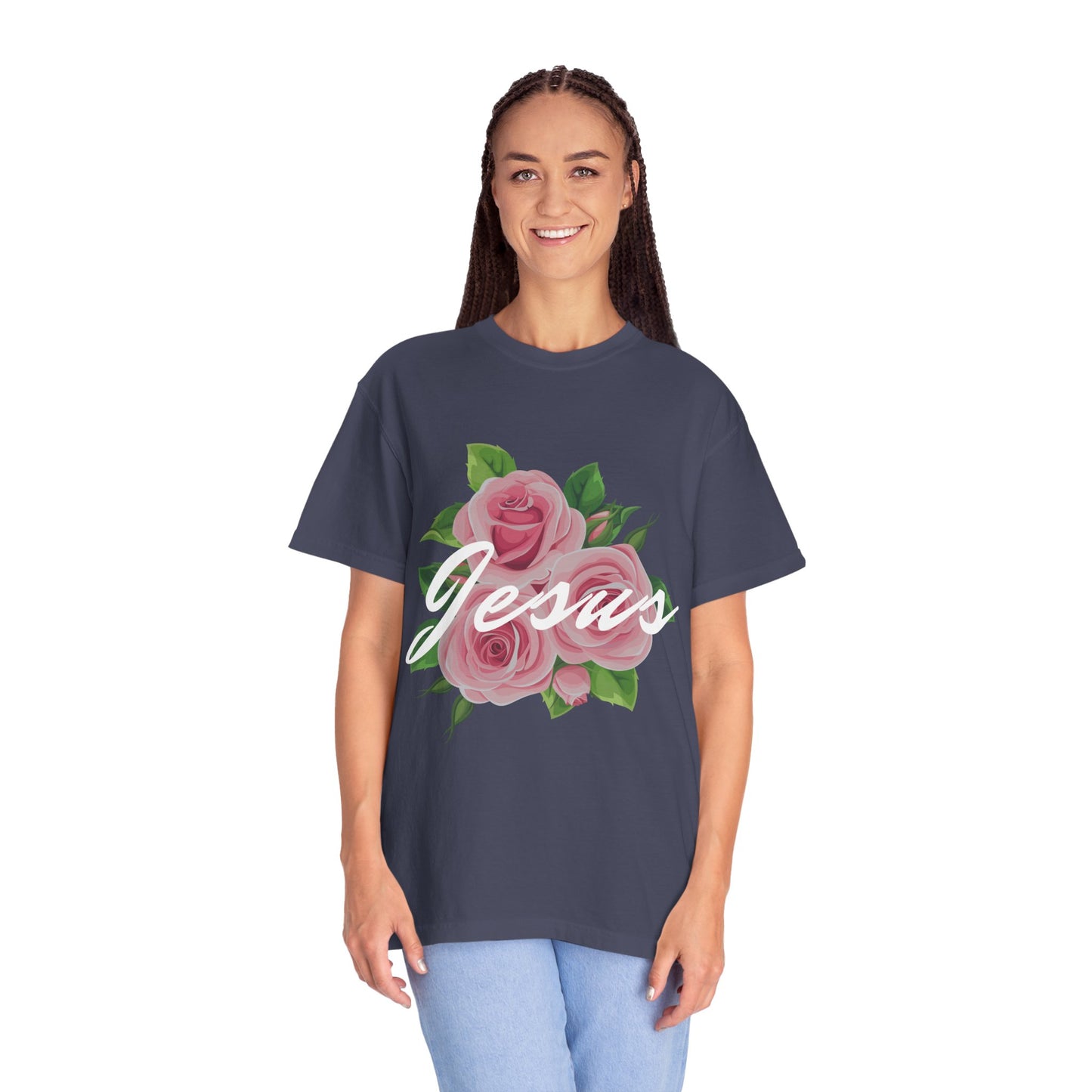 Jesus Floral T-shirt, Vintage Shirt, Christian Apparel, Flower Graphic Tee, Faith-based Gift, Unisex Fashion