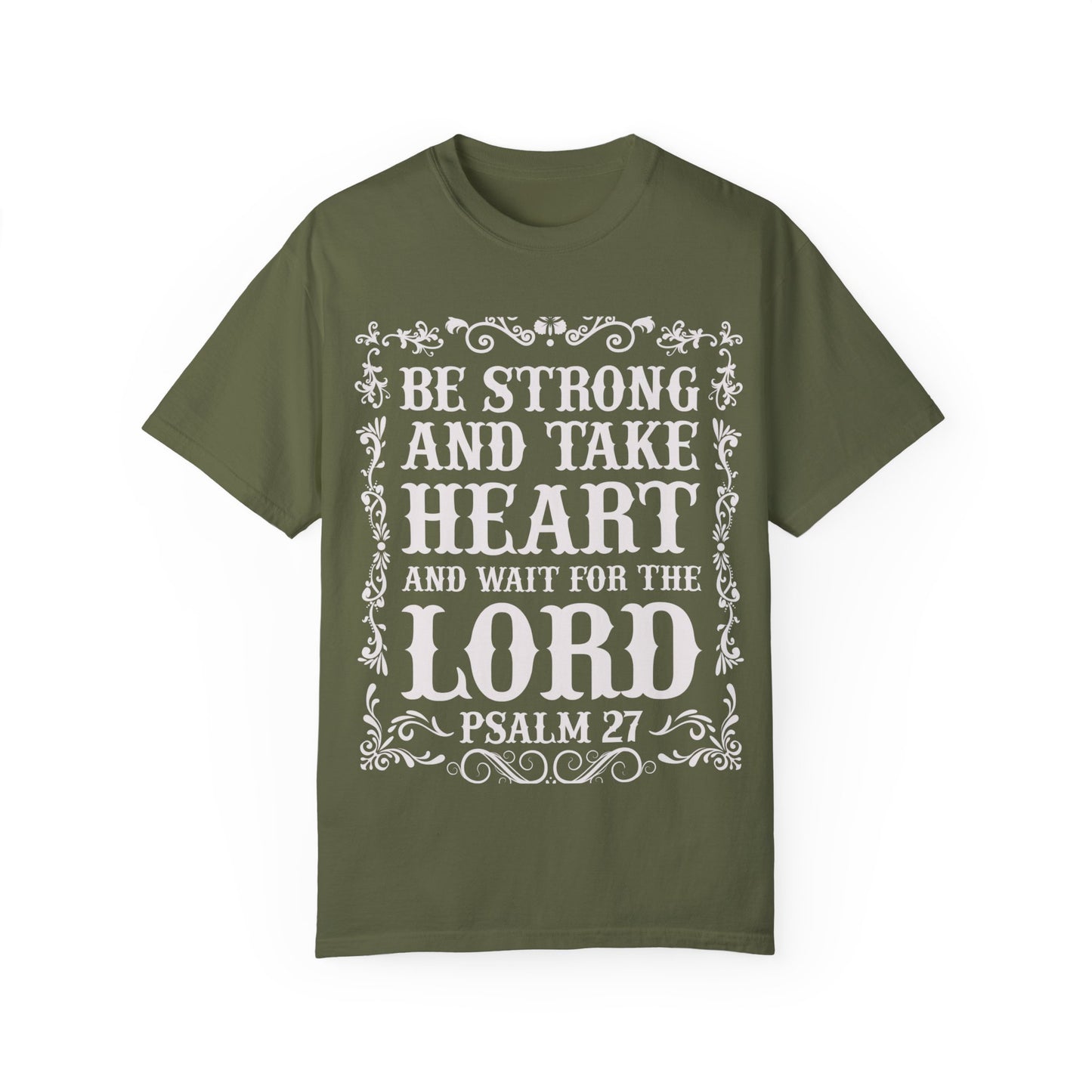 Inspirational Psalm 27 T-Shirt - Unisex Garment-Dyed Tee