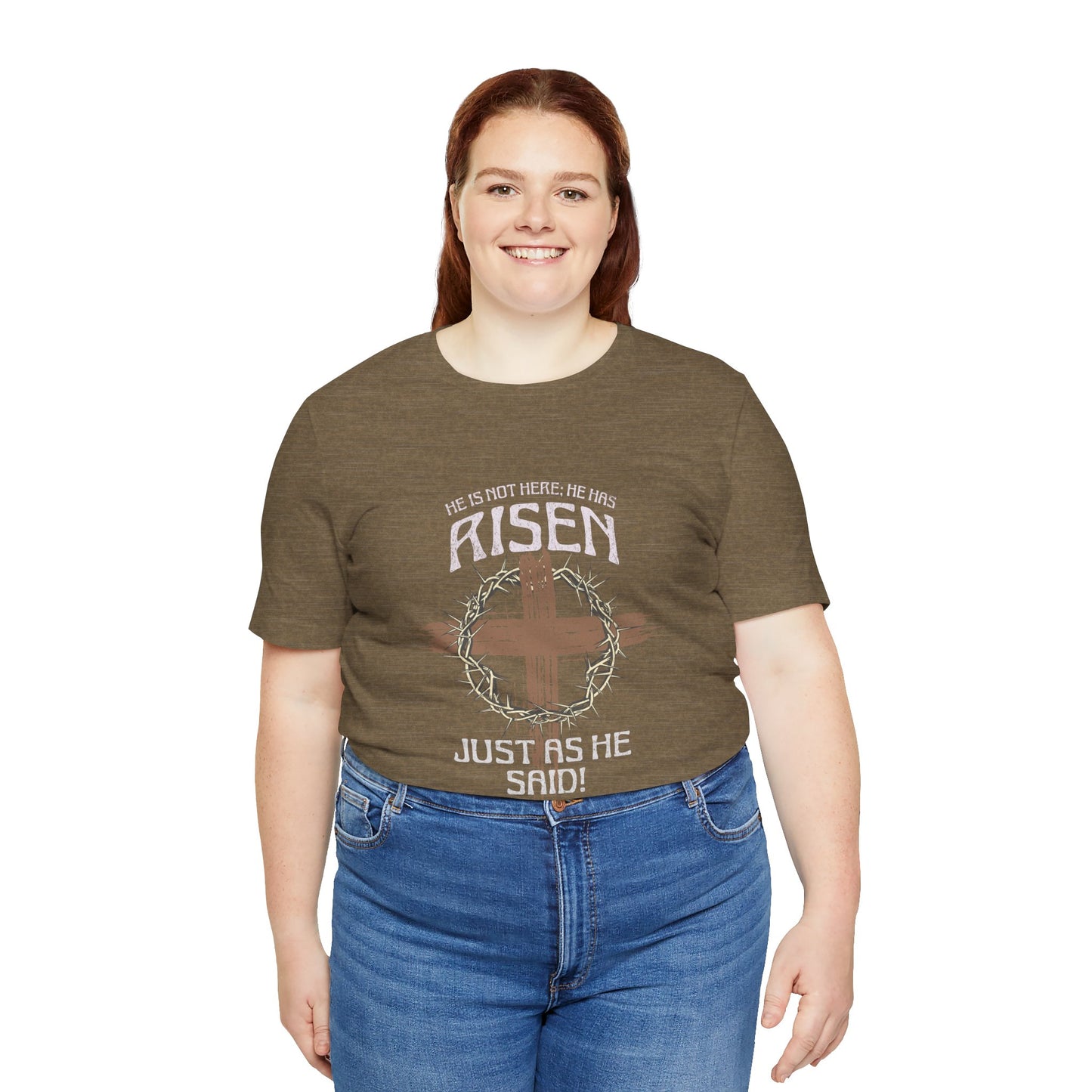 Christian Inspirational T-Shirt 'He Has Risen' Unisex Tee