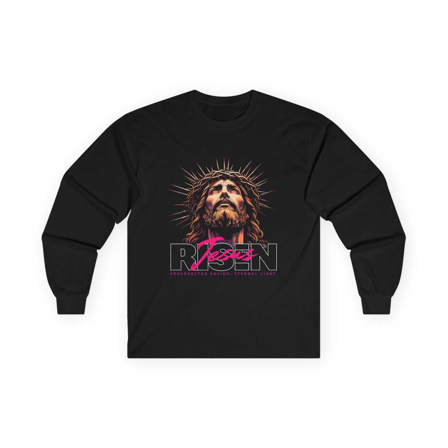Jesus Resurrection Long Sleeve Tee - Faith Inspired Spiritual Apparel