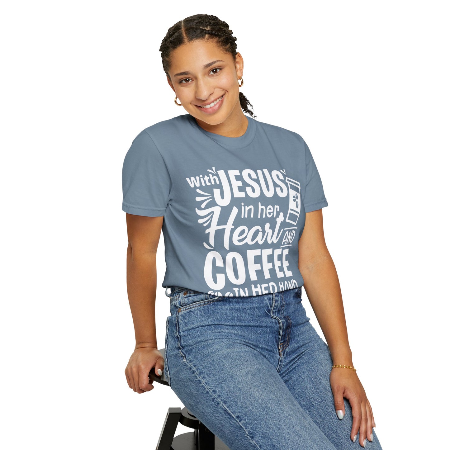 Christian Graphic T-Shirt - Unstoppable Jesus and Coffee Tee