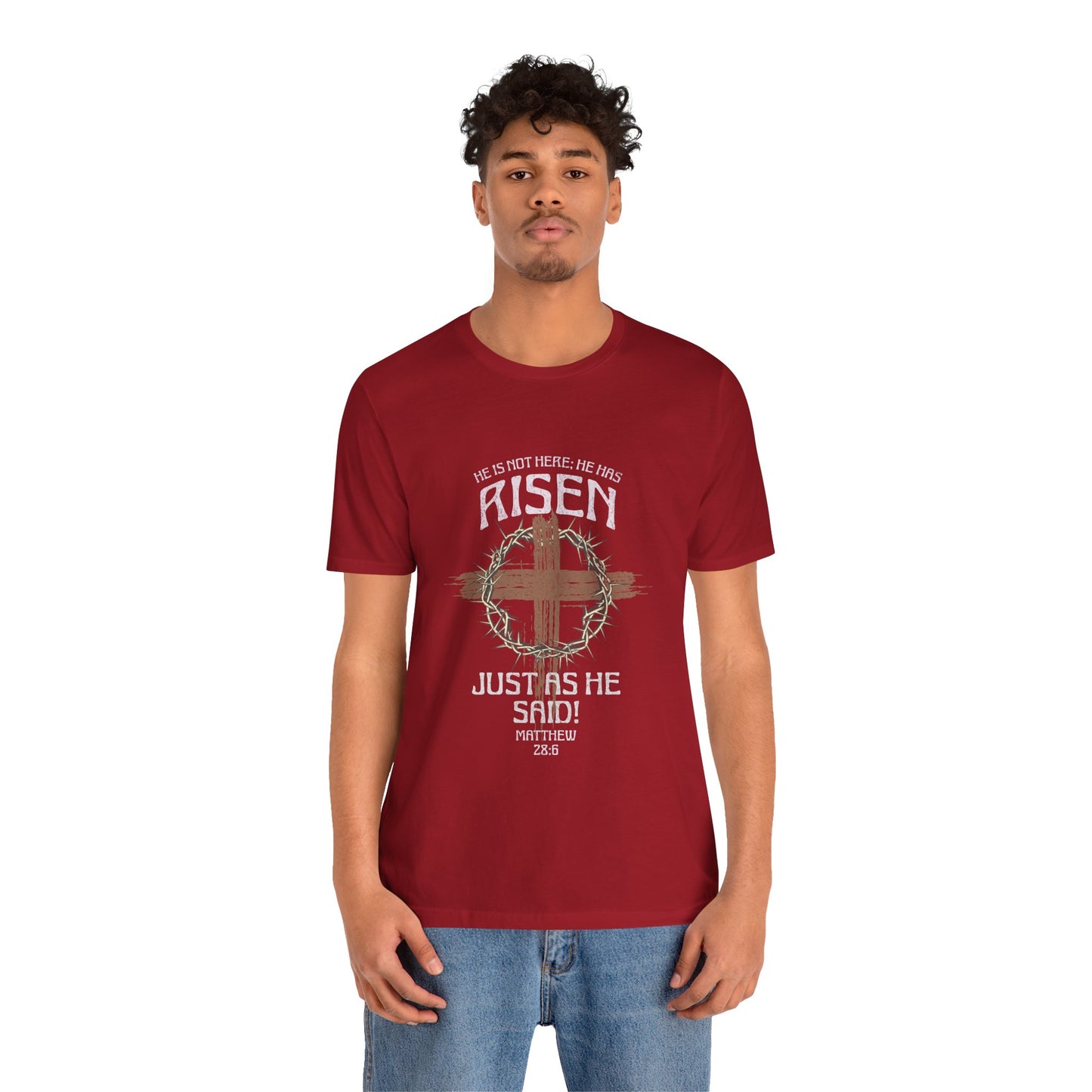 Christian Inspirational T-Shirt 'He Has Risen' Unisex Tee