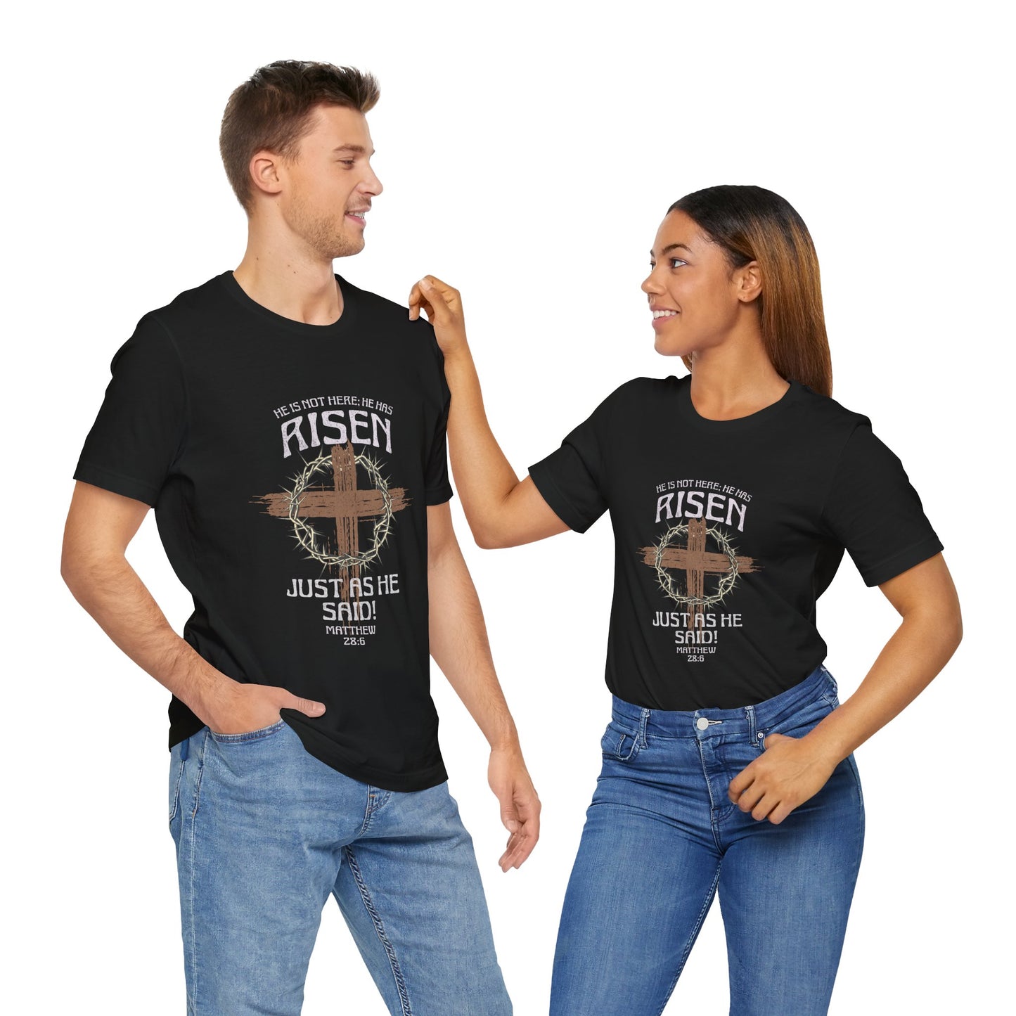 Christian Inspirational T-Shirt 'He Has Risen' Unisex Tee