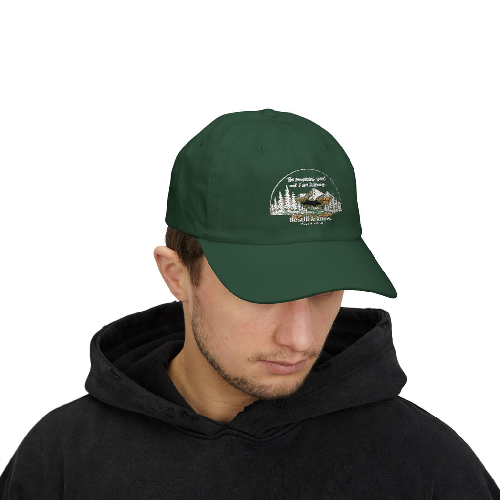 Classic Dad Cap - 'Be Still & Know' Mountain Camping Hat
