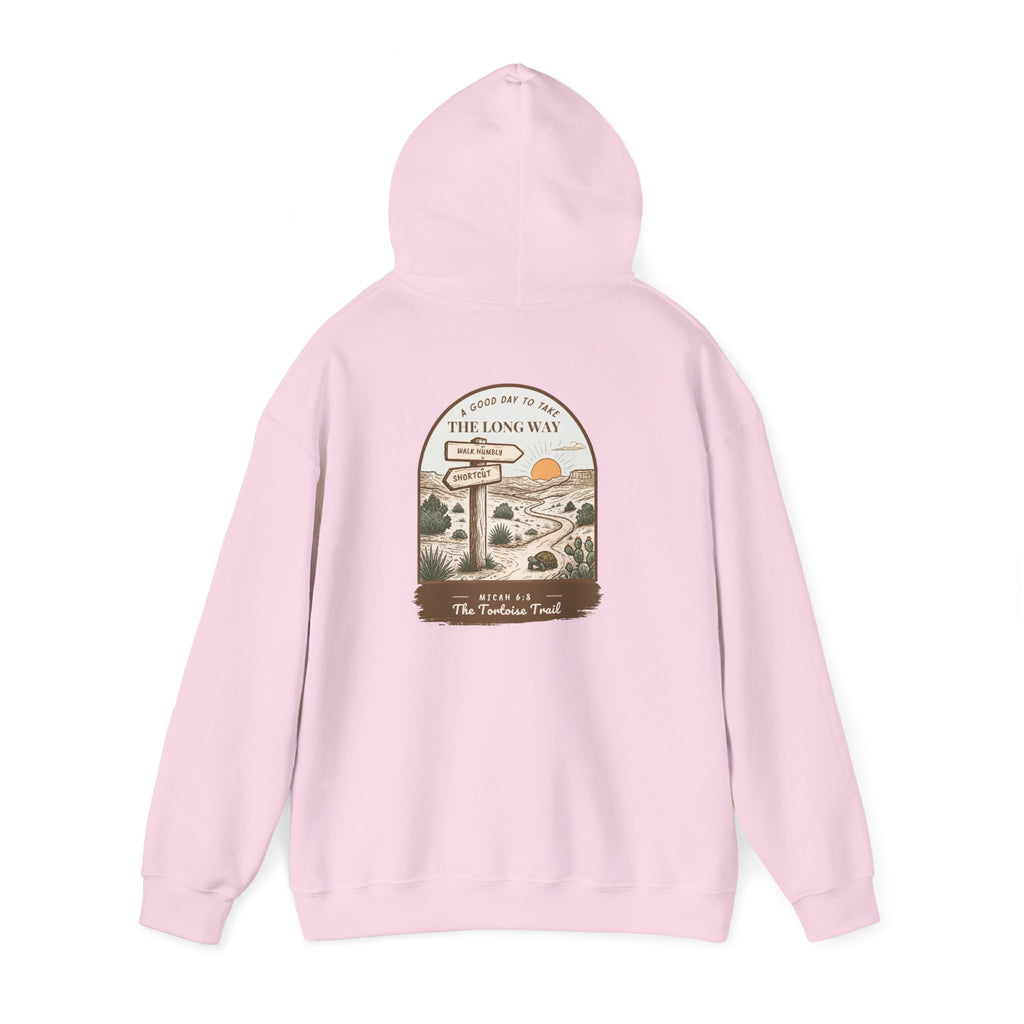 The Long Way Hoodie – Micah 6:8 Christian Hiking Sweatshirt, Unisex