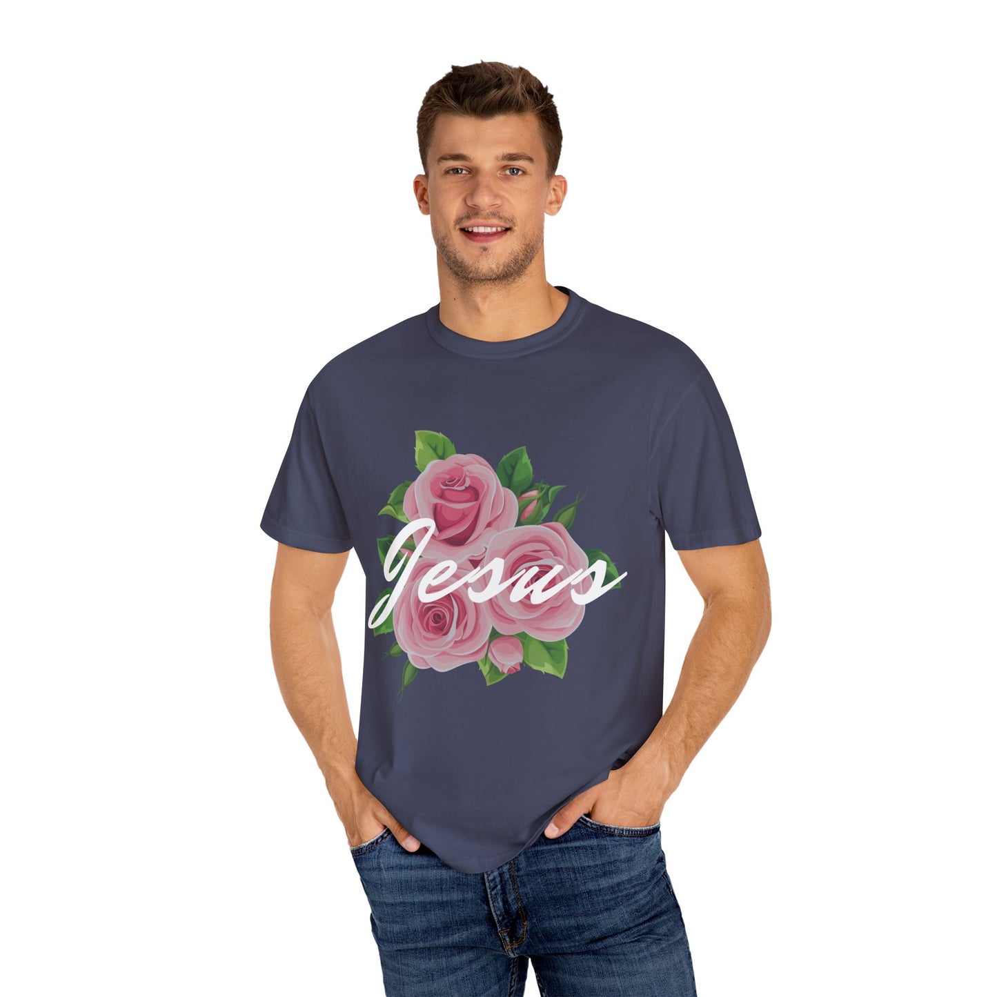 Jesus Floral T-shirt, Vintage Shirt, Christian Apparel, Flower Graphic Tee, Faith-based Gift, Unisex Fashion