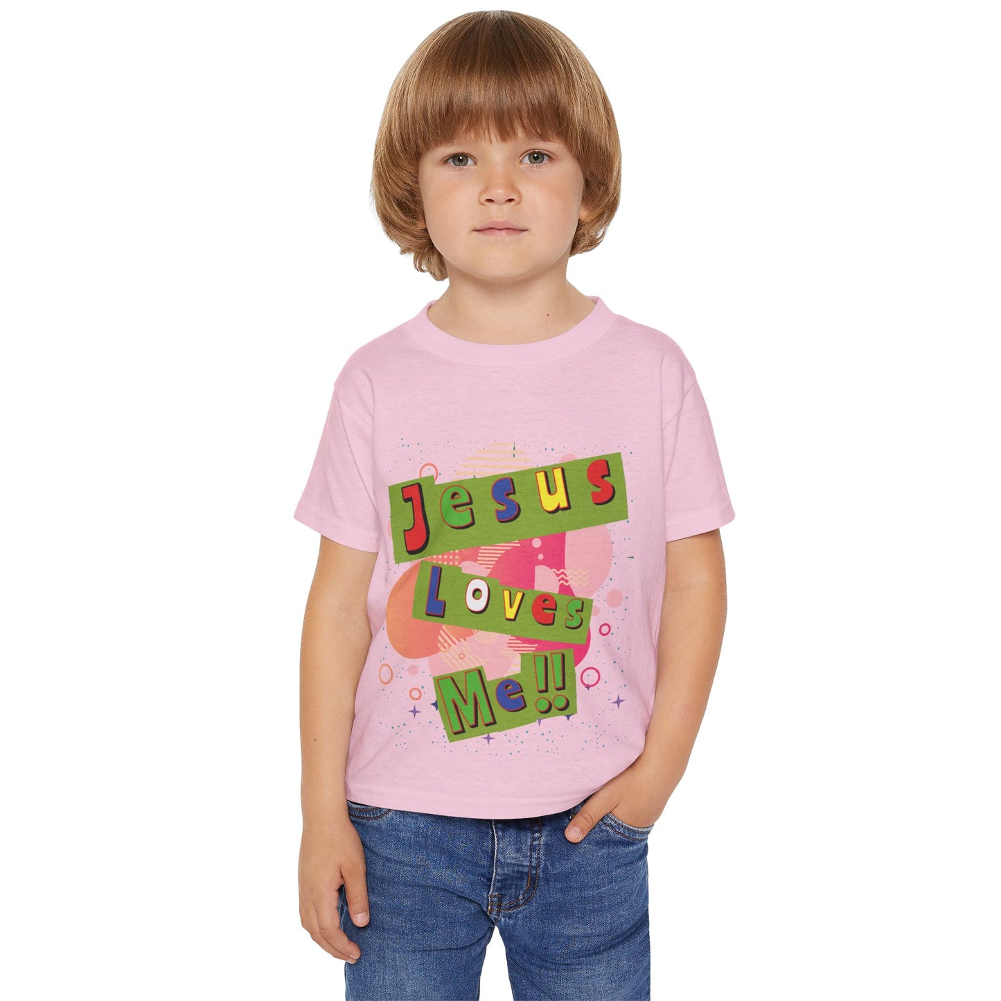 Colorful Jesus Loves Me Toddler T-shirt