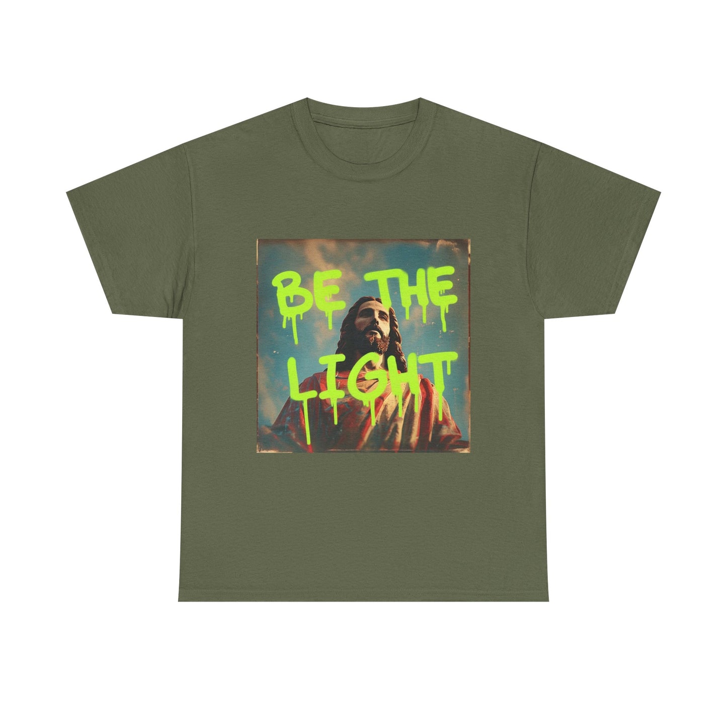 Inspirational Unisex Heavy Cotton Tee - 'Be the Light' Matthew 5:14 Gildan 5000, Inspirational T-shirt, Christian Outfit, Faith Tee, Religious Clothing, Bible Verse Gifts