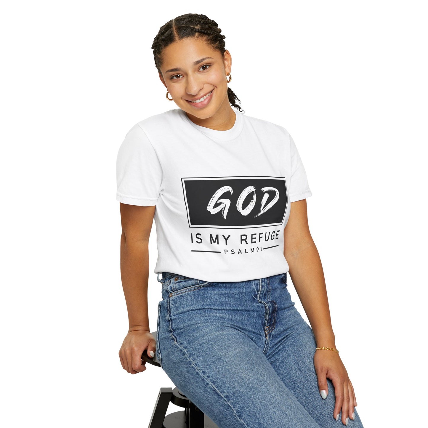 God Is My Refuge Unisex T-Shirt - Inspirational Christian Tee