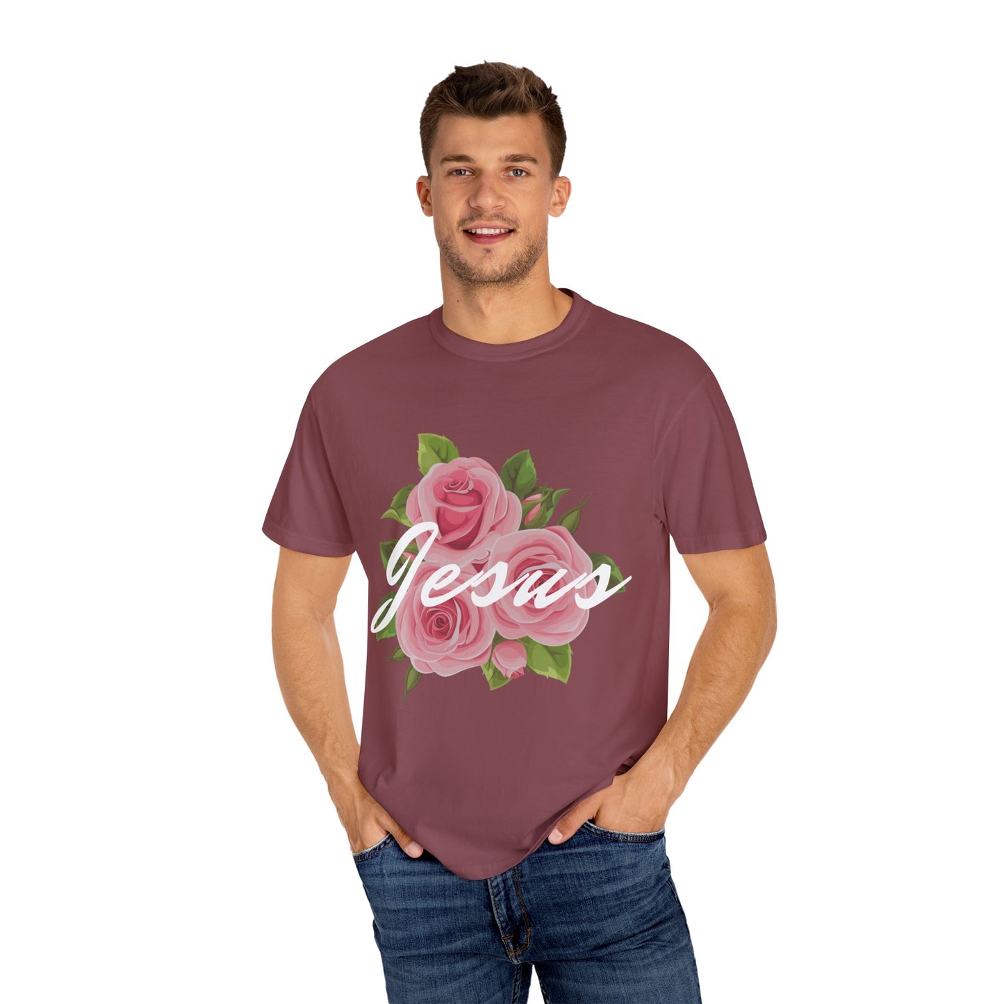 Jesus Floral T-shirt, Vintage Shirt, Christian Apparel, Flower Graphic Tee, Faith-based Gift, Unisex Fashion