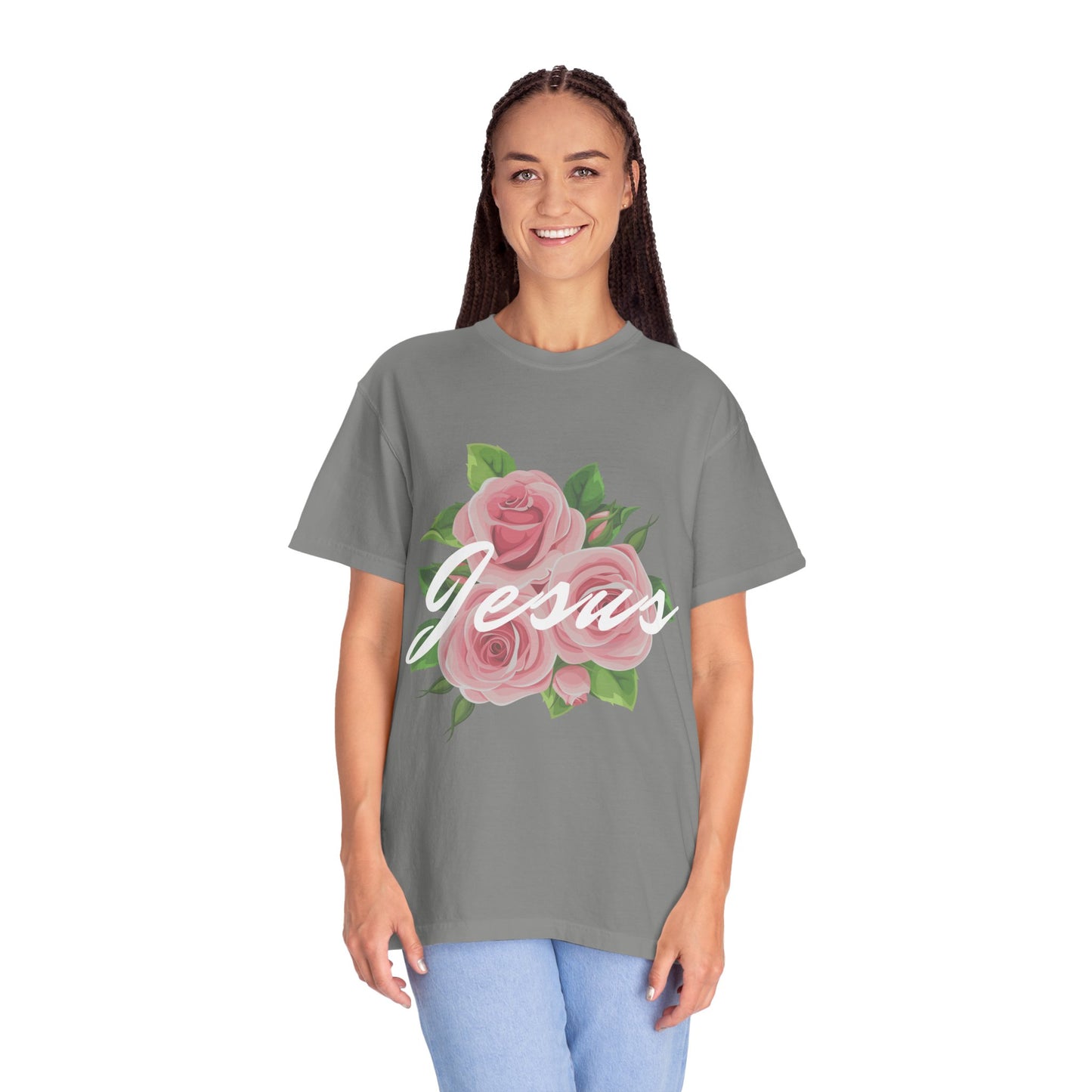 Jesus Floral T-shirt, Vintage Shirt, Christian Apparel, Flower Graphic Tee, Faith-based Gift, Unisex Fashion