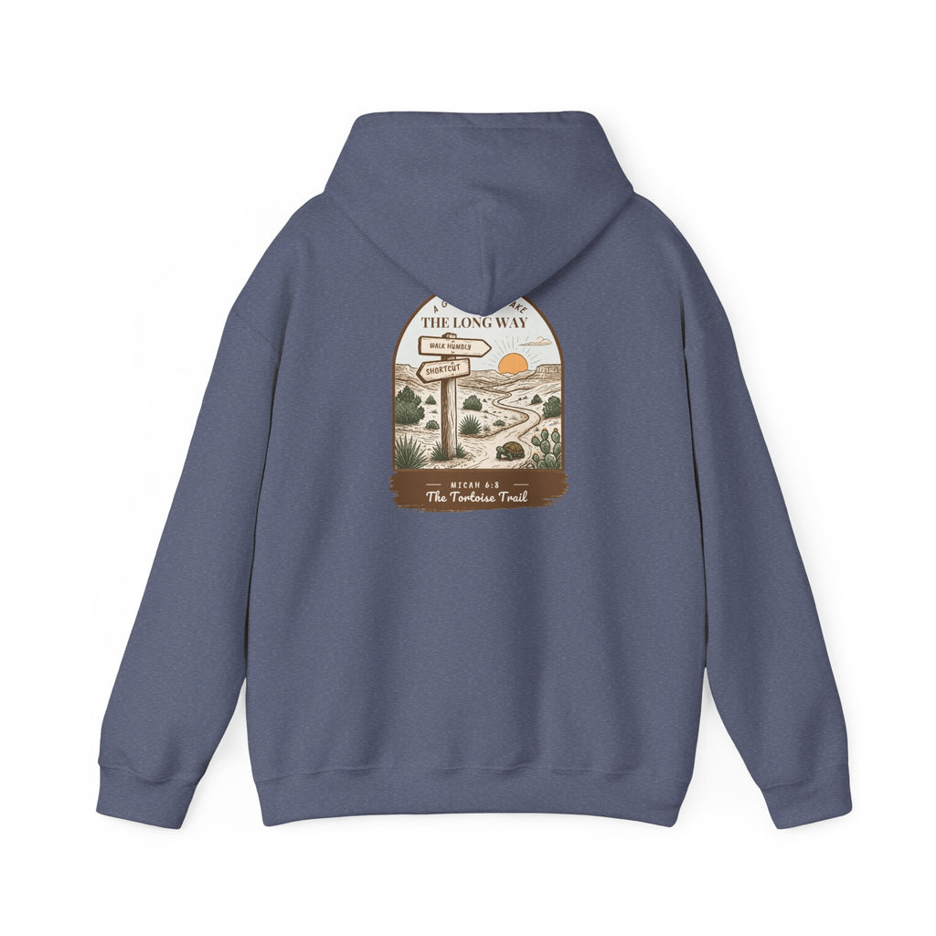The Long Way Hoodie – Micah 6:8 Christian Hiking Sweatshirt, Unisex