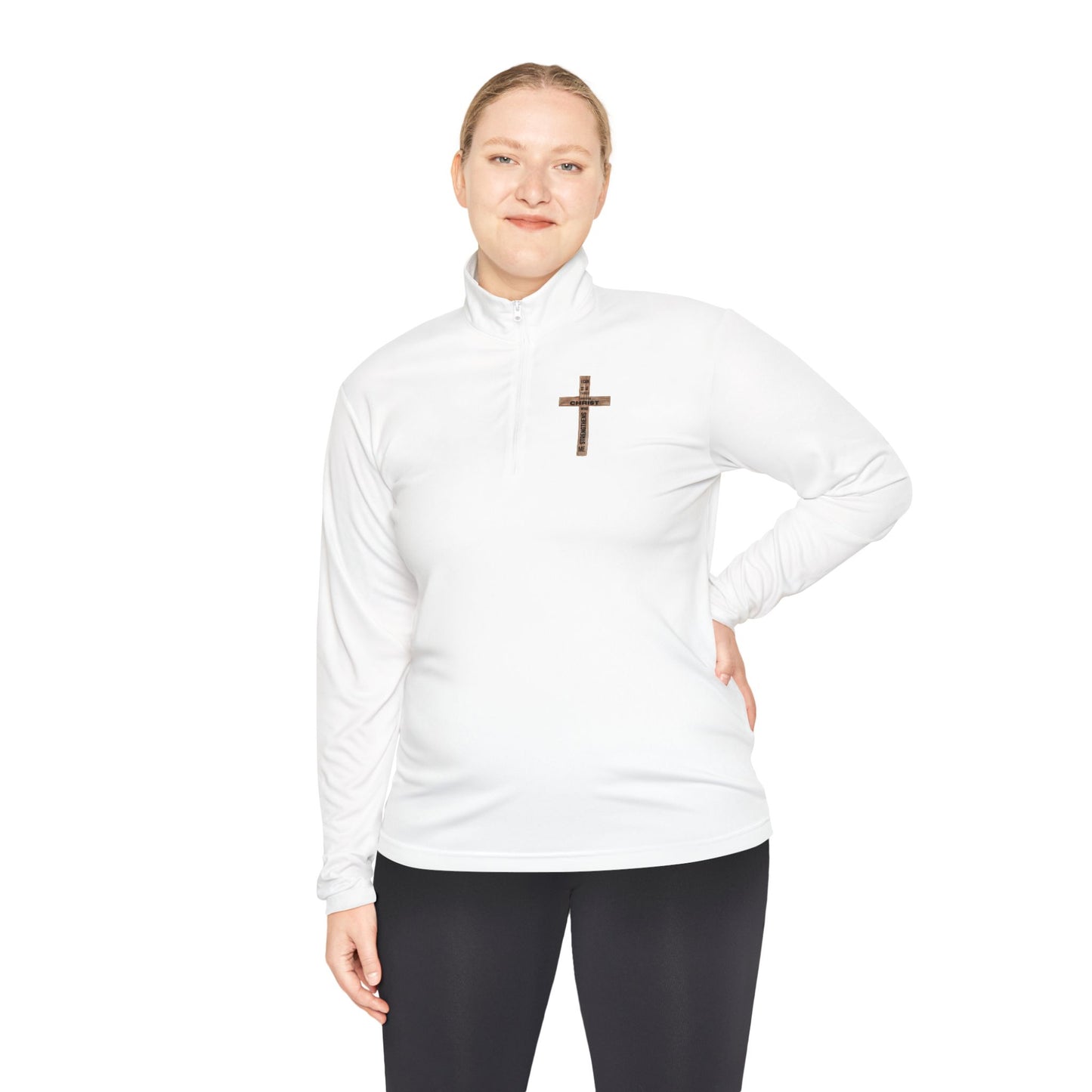 Faith-Inspired Unisex Quarter-Zip Pullover - "I Can Do All Things Through Christ"
