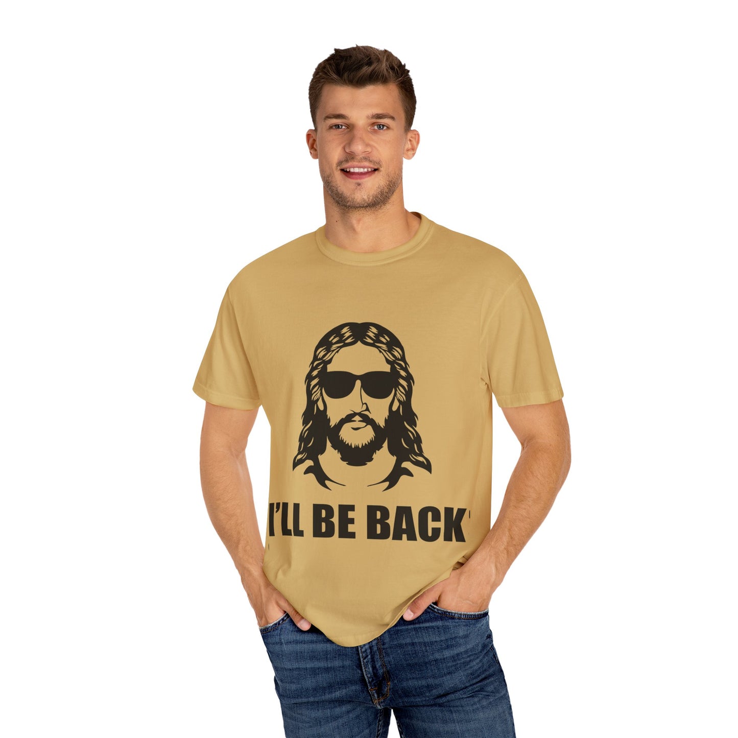 Humorous Jesus Unisex T-Shirt - 'I’ll Be Back' Graphic Tee