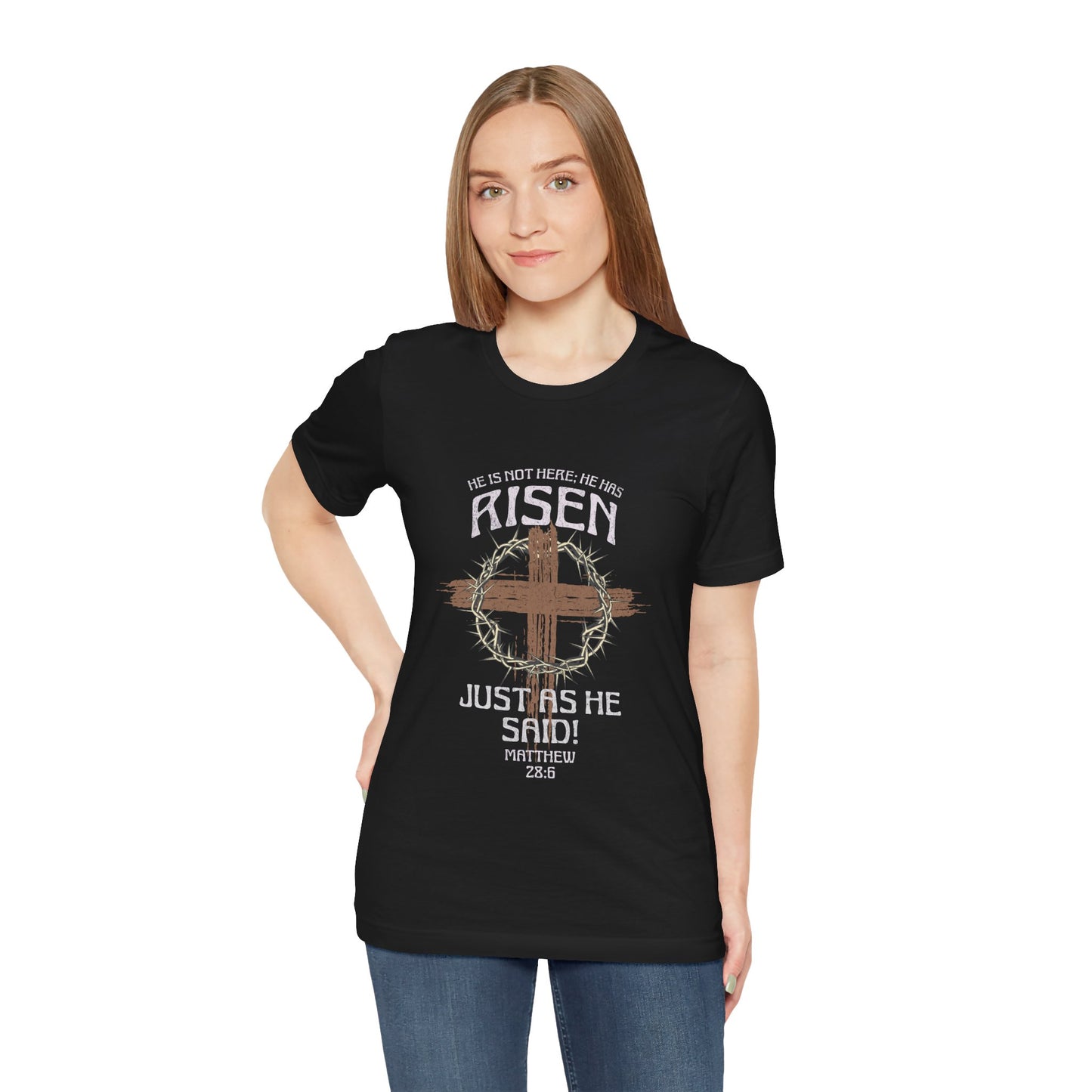 Christian Inspirational T-Shirt 'He Has Risen' Unisex Tee