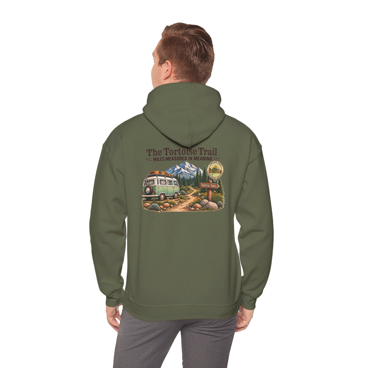 Adventure Hoodie – "The Tortoise Trail: Miles Measured in Memories" Graphic Hoodie