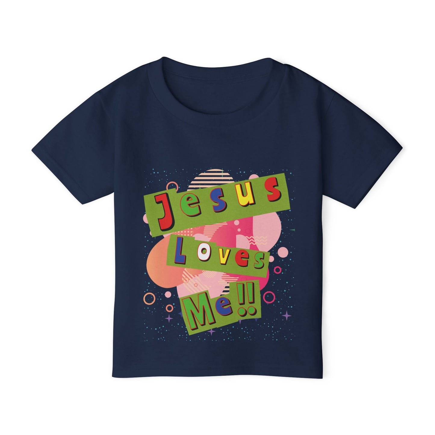 Colorful Jesus Loves Me Toddler T-shirt