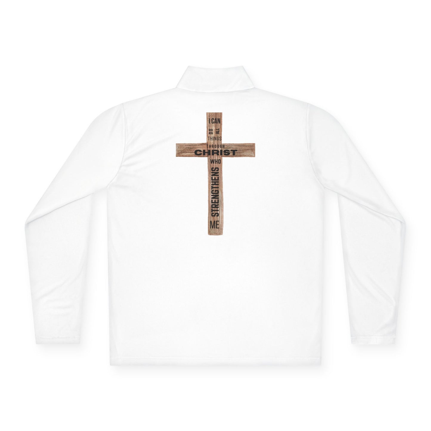 Faith-Inspired Unisex Quarter-Zip Pullover - "I Can Do All Things Through Christ"