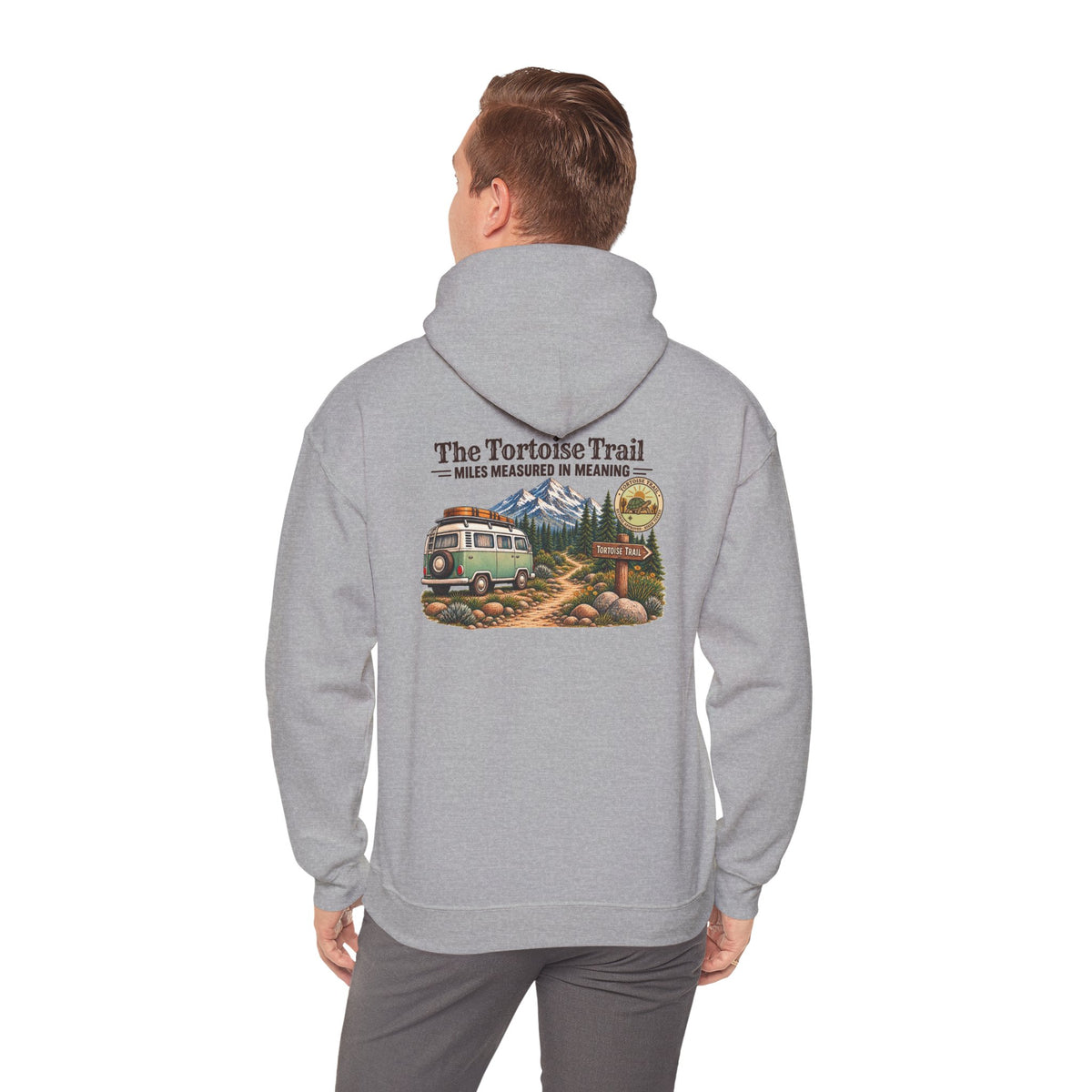 Adventure Hoodie – "The Tortoise Trail: Miles Measured in Memories" Graphic Hoodie