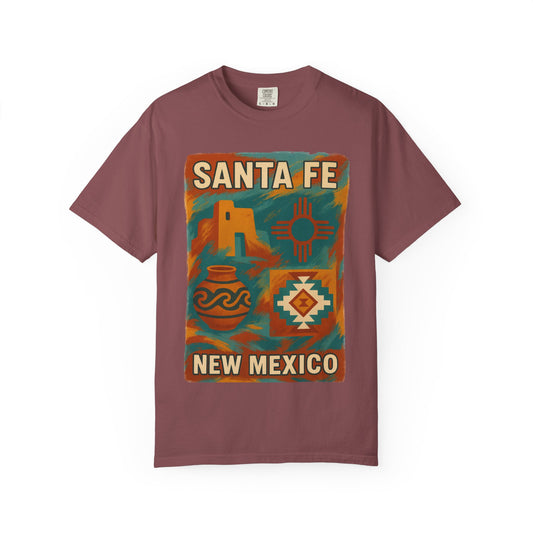 Santa Fe Vintage T-Shirt - Comfortable Unisex Tee, Southwestern Style, Perfect for Travel, Gift for Adventurers, Summer Style
