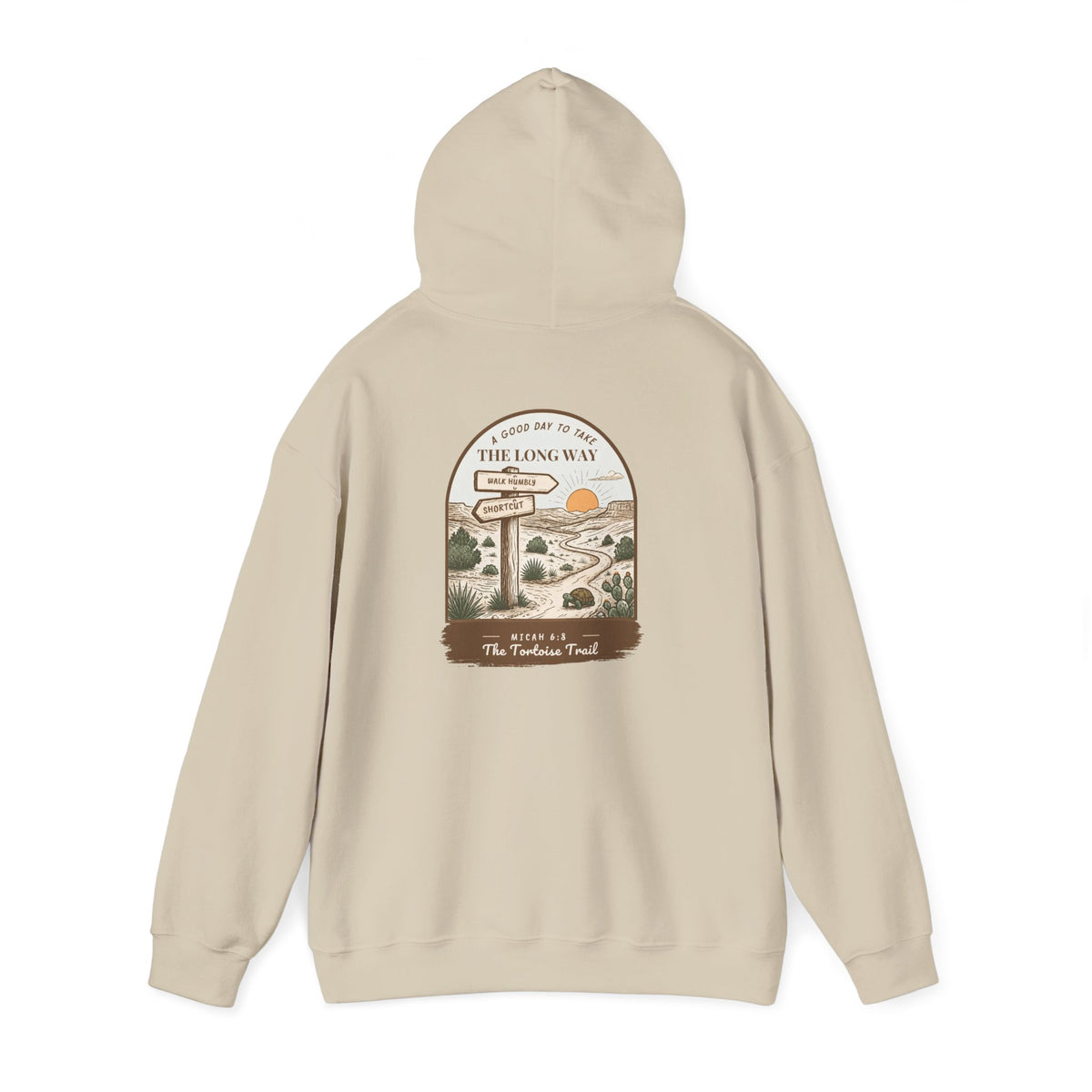 The Long Way Hoodie – Micah 6:8 Christian Hiking Sweatshirt, Unisex
