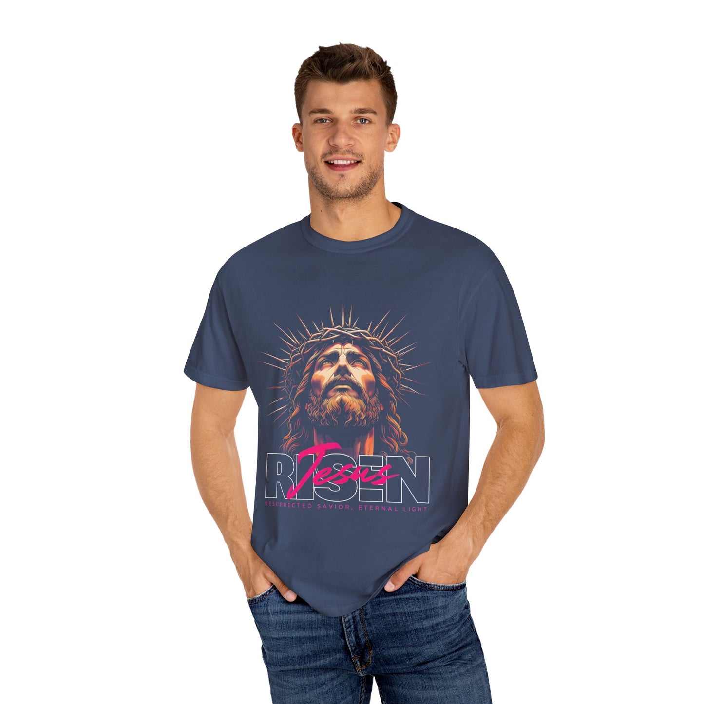 Unisex Jesus Graphic T-Shirt - Resurrected Savior, Eternal Light