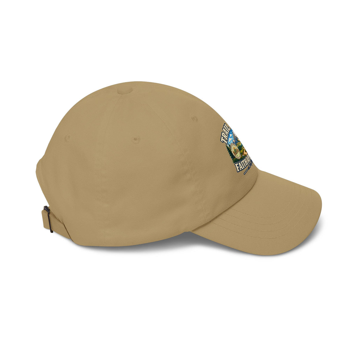 Trail Tested • Faith Approved Dad Cap — Outdoor Mountain Embroidered Baseball Hat