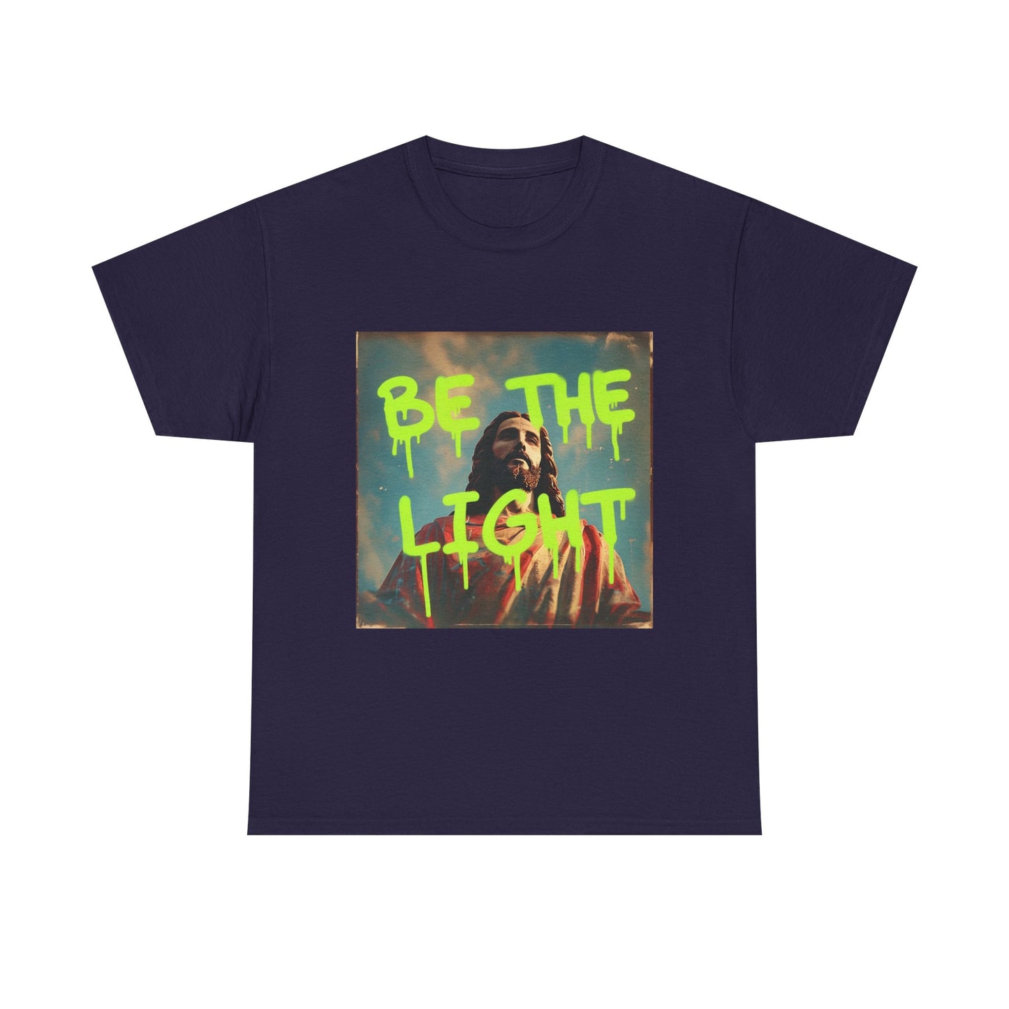 Inspirational Unisex Heavy Cotton Tee - 'Be the Light' Matthew 5:14 Gildan 5000, Inspirational T-shirt, Christian Outfit, Faith Tee, Religious Clothing, Bible Verse Gifts