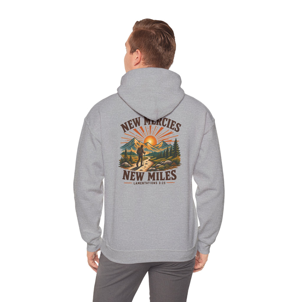 Trail Tested Hoodie — 'New Mercies - New Trails'  Mountain Adventure Sweatshirt