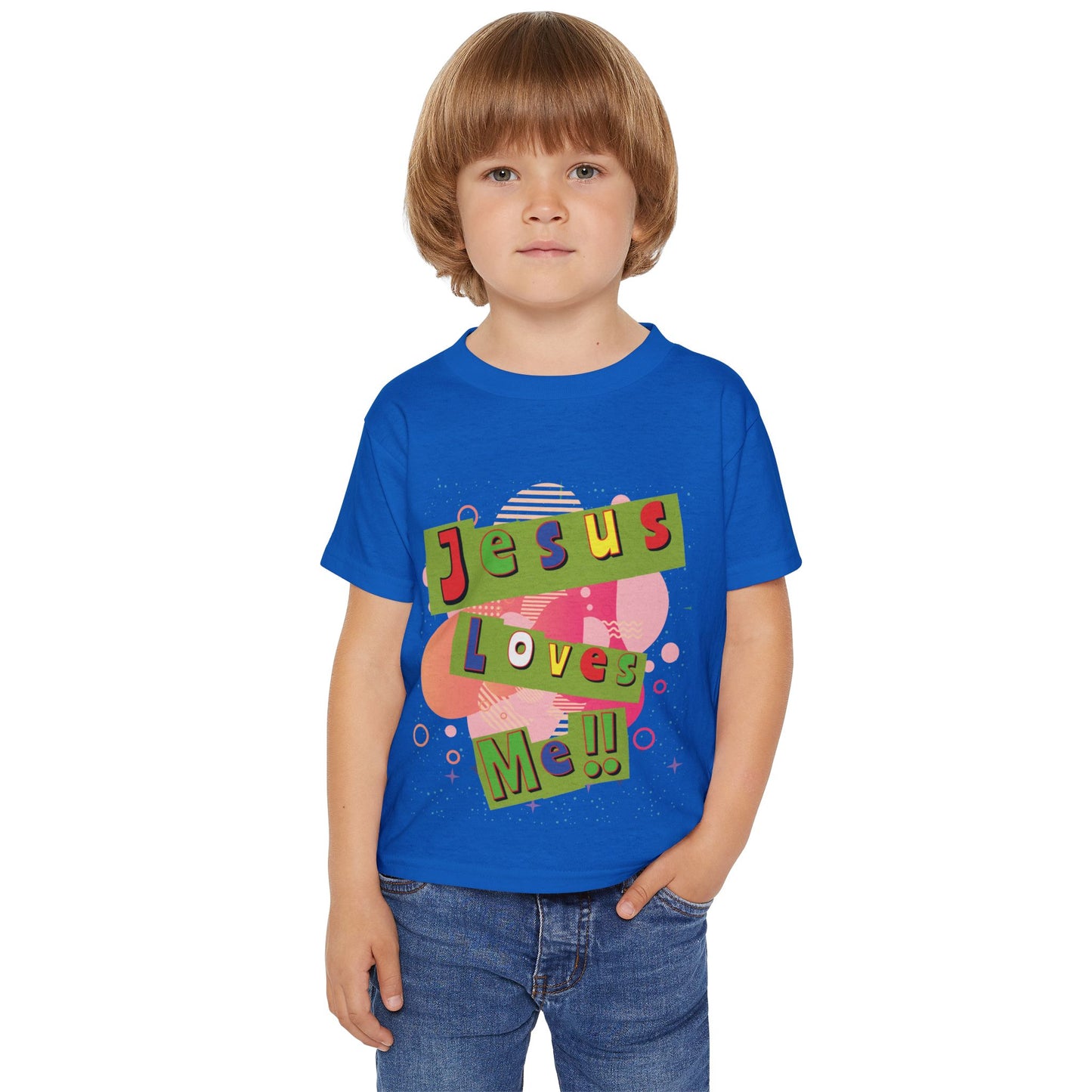 Colorful Jesus Loves Me Toddler T-shirt