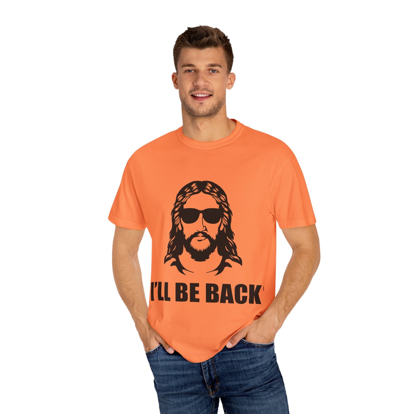 Humorous Jesus Unisex T-Shirt - 'I’ll Be Back' Graphic Tee