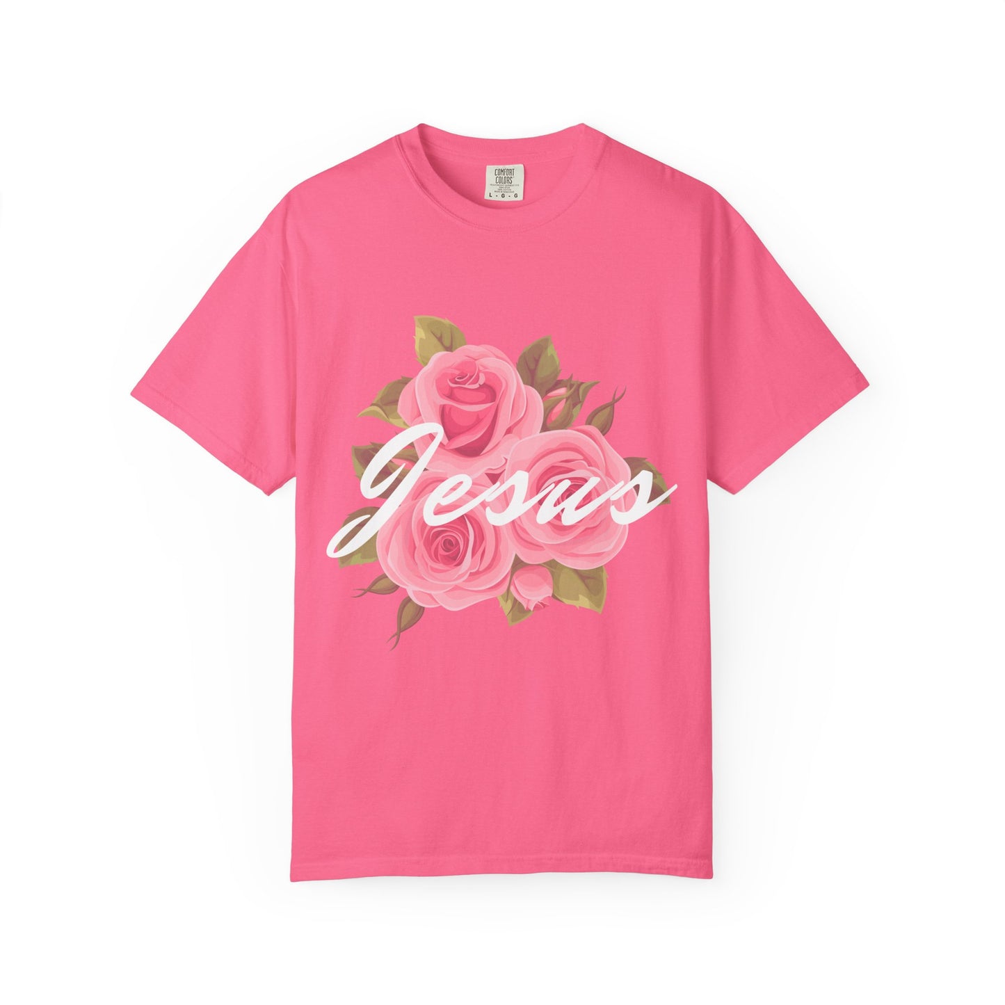 Jesus Floral T-shirt, Vintage Shirt, Christian Apparel, Flower Graphic Tee, Faith-based Gift, Unisex Fashion