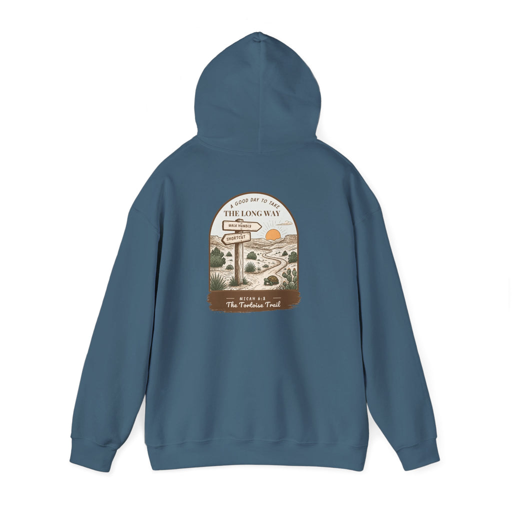 The Long Way Hoodie – Micah 6:8 Christian Hiking Sweatshirt, Unisex