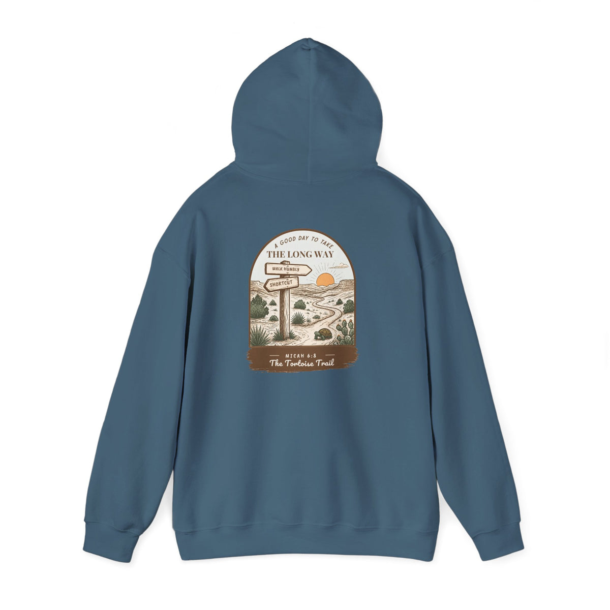 The Long Way Hoodie – Micah 6:8 Christian Hiking Sweatshirt, Unisex