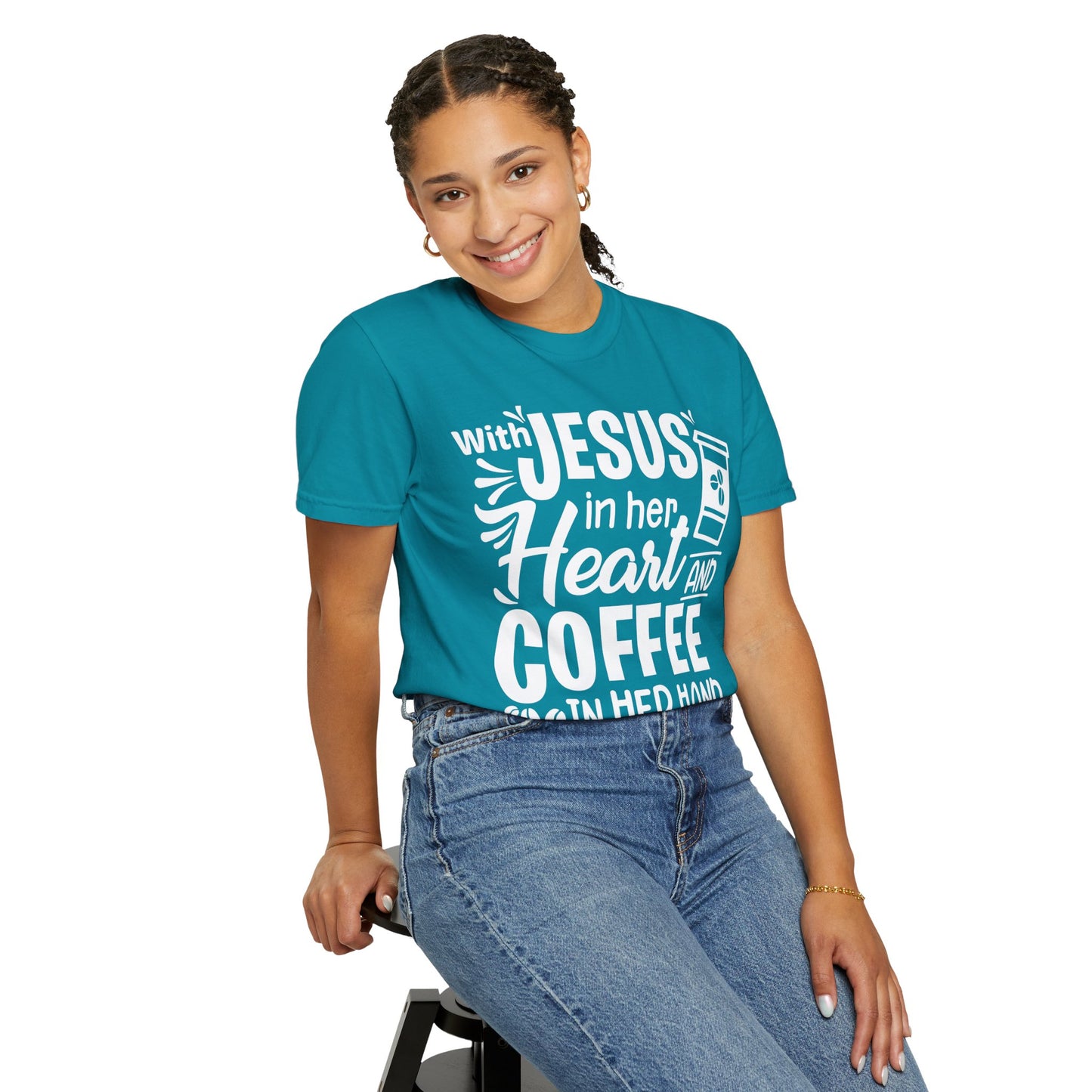 Christian Graphic T-Shirt - Unstoppable Jesus and Coffee Tee