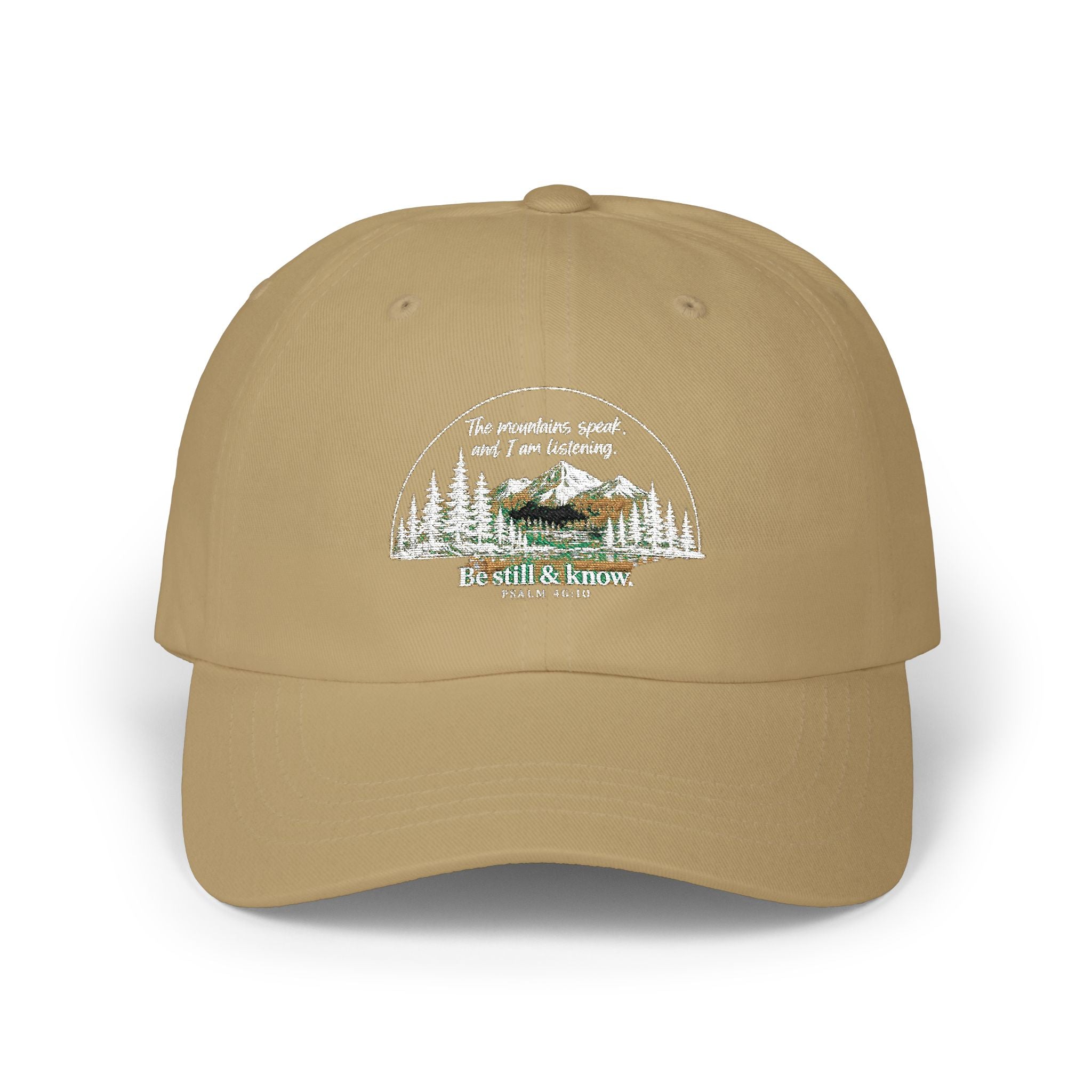 Classic Dad Cap - 'Be Still & Know' Mountain Camping Hat