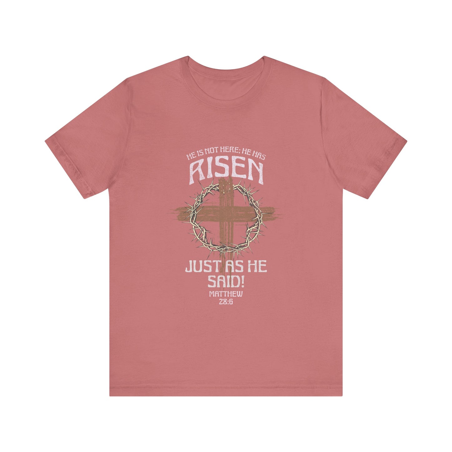 Christian Inspirational T-Shirt 'He Has Risen' Unisex Tee