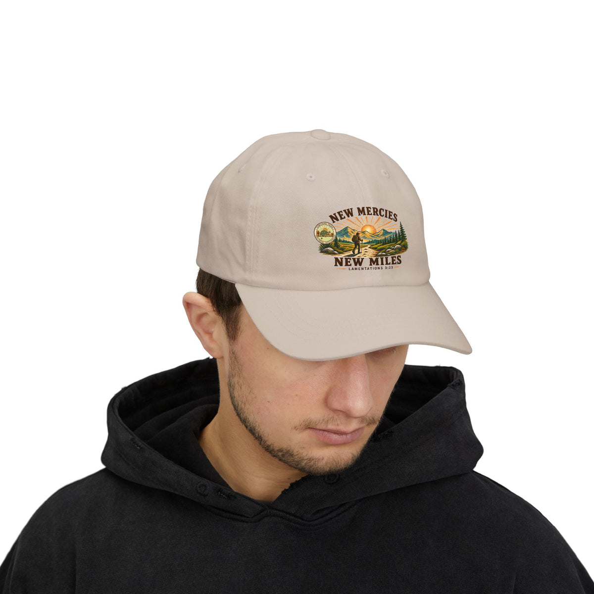 New Mercies - New Miles Dad Cap — Outdoor Mountain Baseball Hat