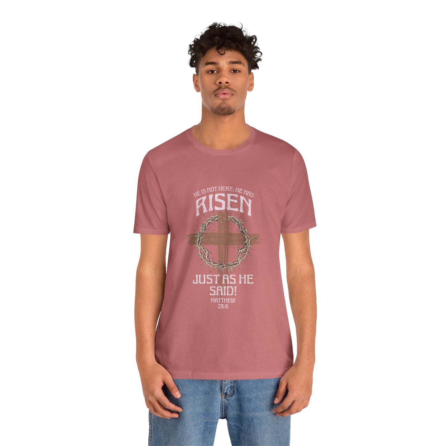 Christian Inspirational T-Shirt 'He Has Risen' Unisex Tee