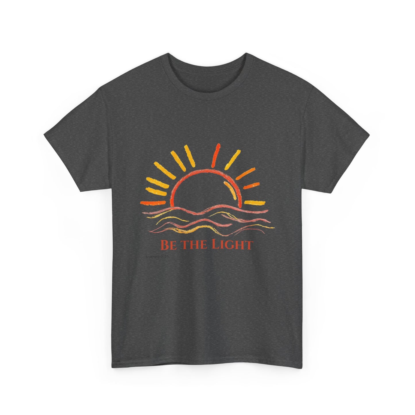 Be The Light - Mathew 5:14 Unisex Heavy Cotton Christian Faith Inspirational Tee
