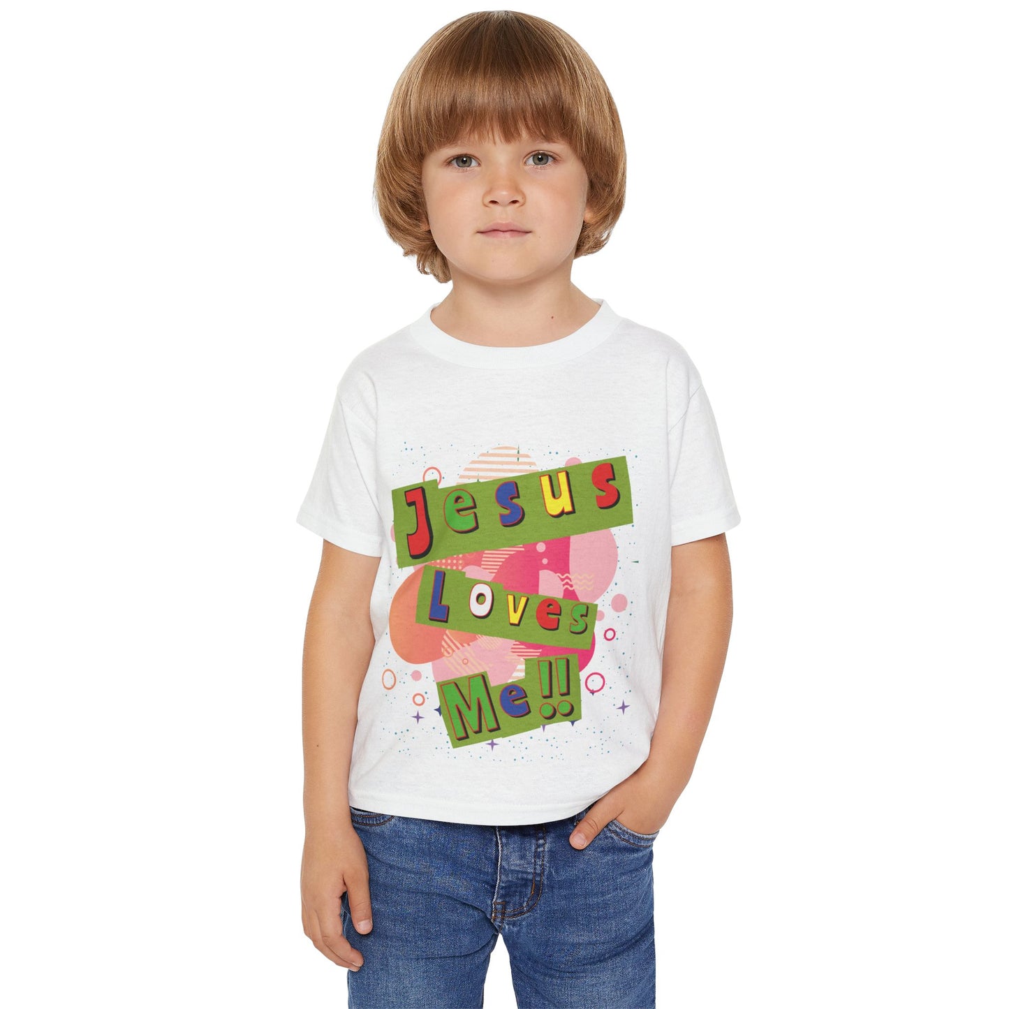 Colorful Jesus Loves Me Toddler T-shirt